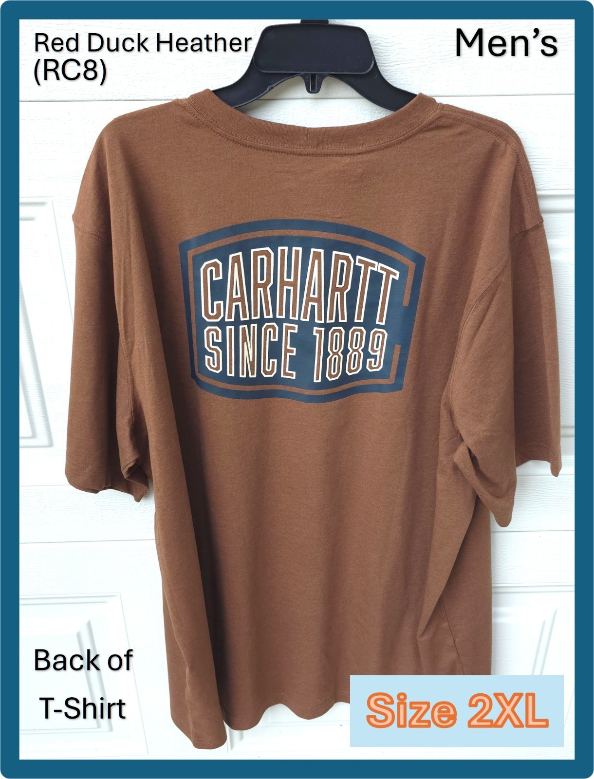Mens CARHARTT Lightweight Short-Sleeve Pocket 1889 Graphic T-Shirt 2XL