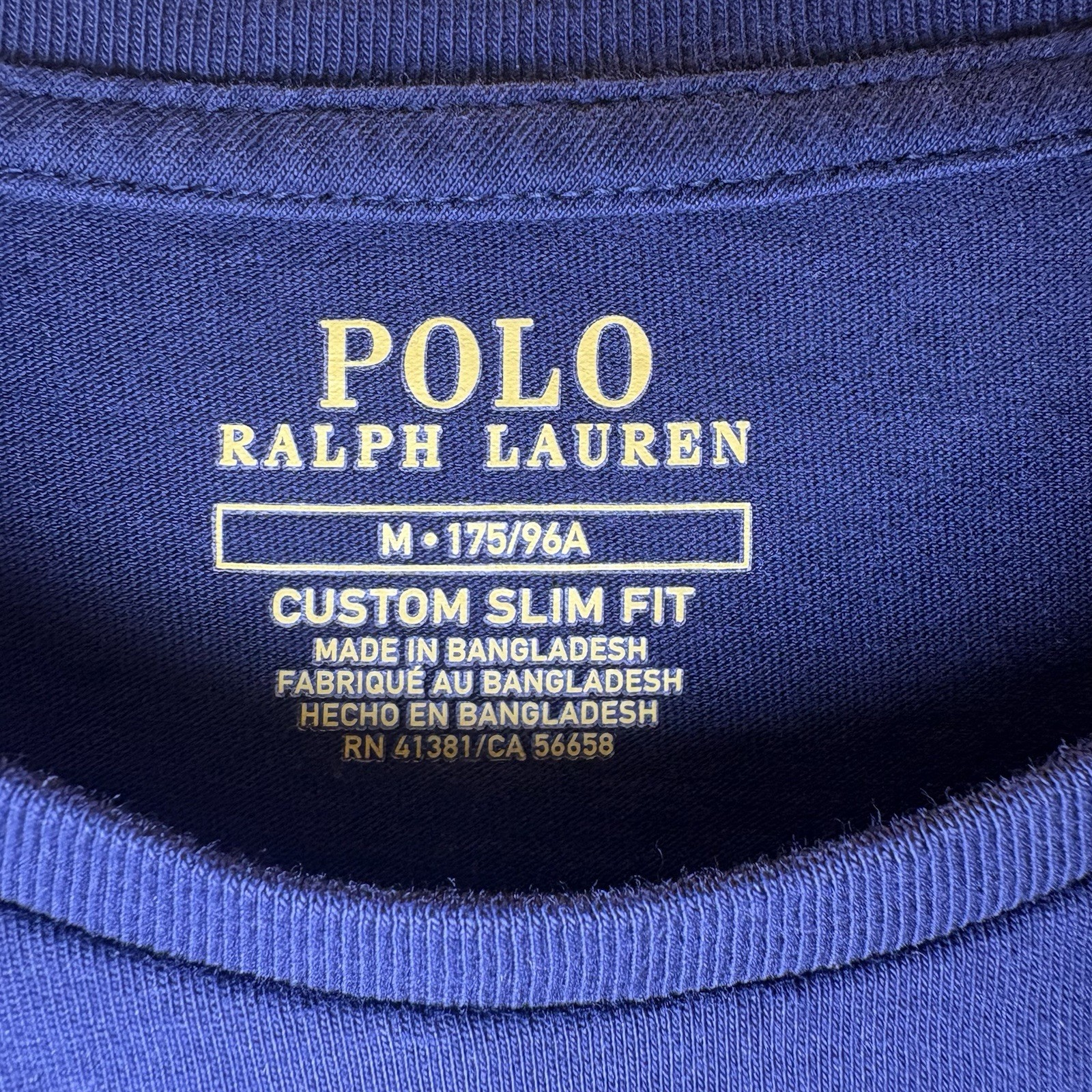 Ralph Lauren Shirt Medium Blue Red Pony POLO Soft Cotton Casual Custom Slim Fit
