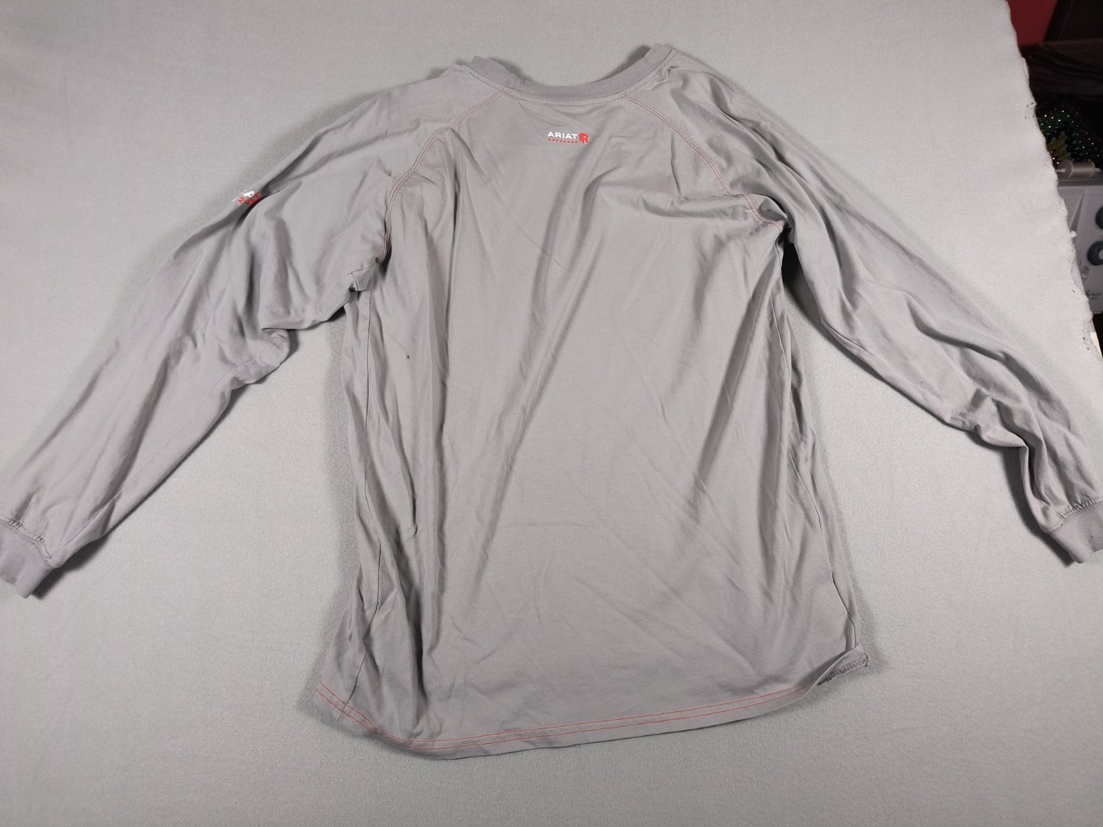 Lot 4 Ariat Work FR Flame Resistant Crew Shirt Mens L Gray Tan CAT 2 NFPA 2112