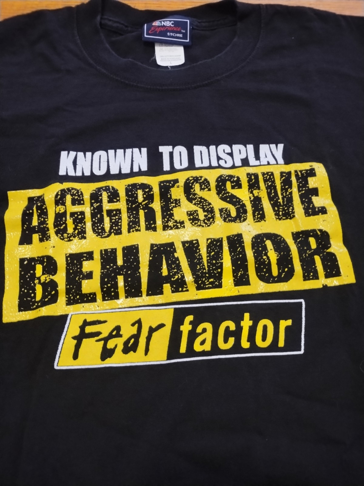Vintage Y2K NBC Experience Store Fear Factor T-shirt Large Joe Rogan