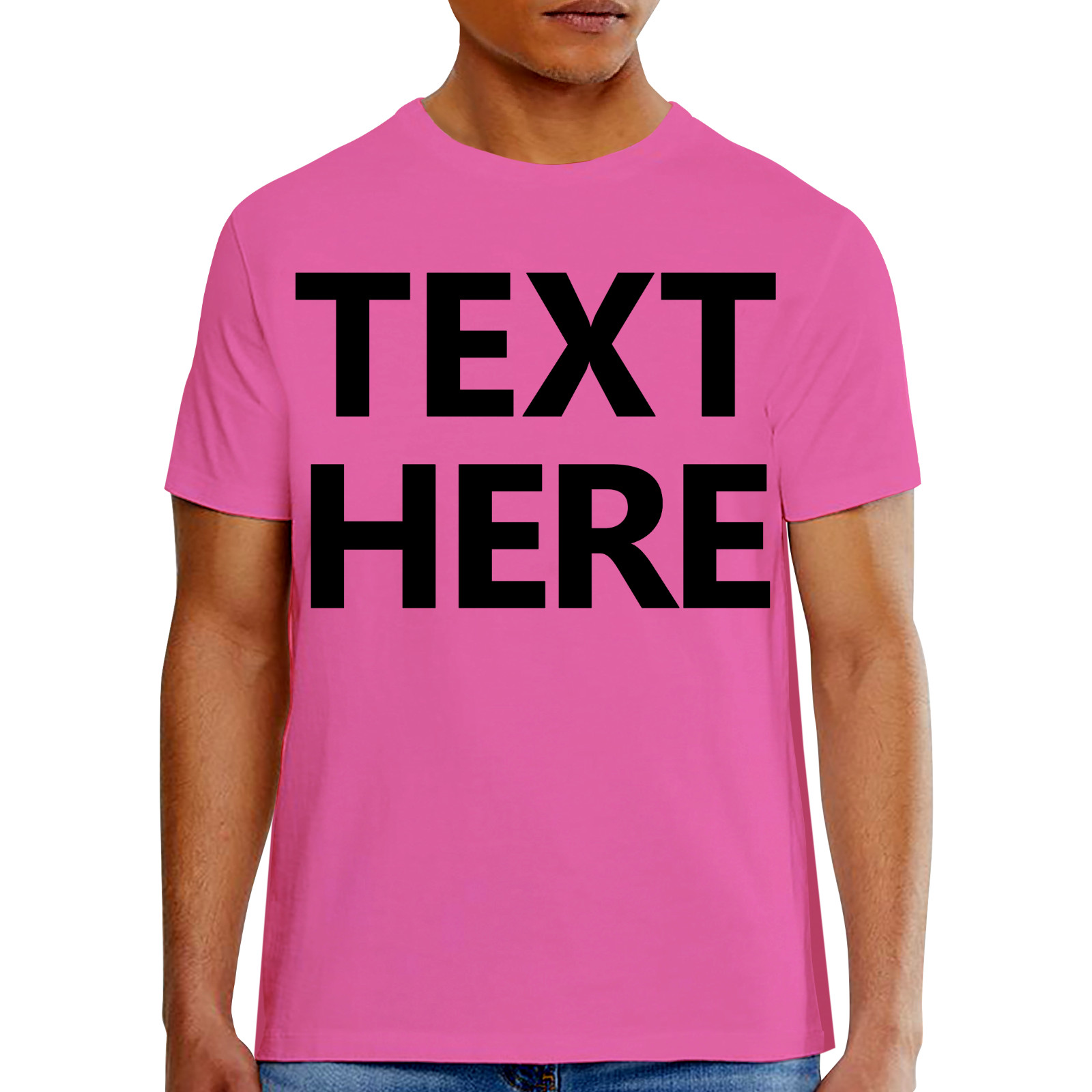 Hanes 5180 Men&rsquo;s T-Shirt – Custom Print – Add Any Text – Personalized Tee