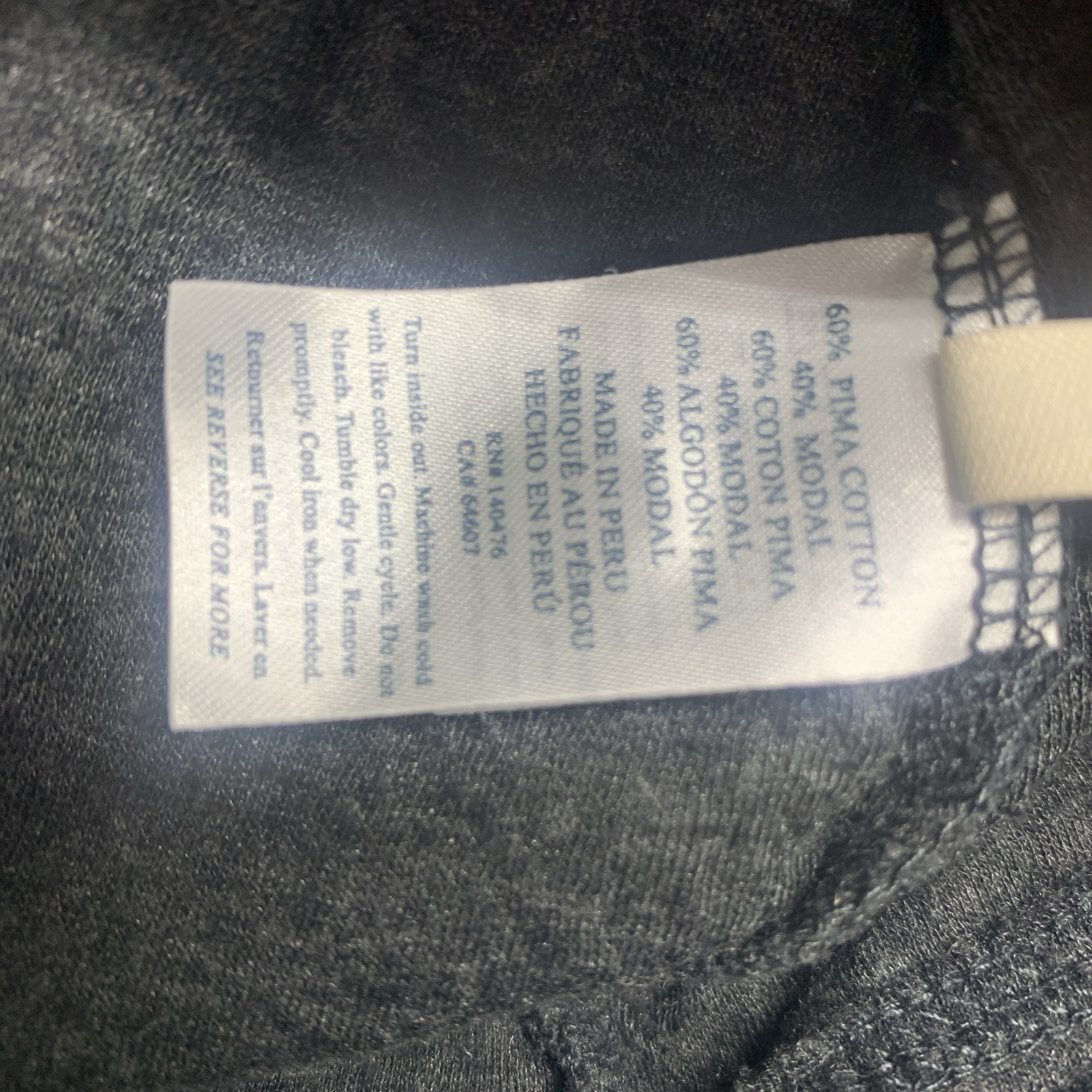 Faherty Cloud Cotton PIMA COTTON Henley Shirt Men&rsquo;s Gray Long Sleeve – Size L