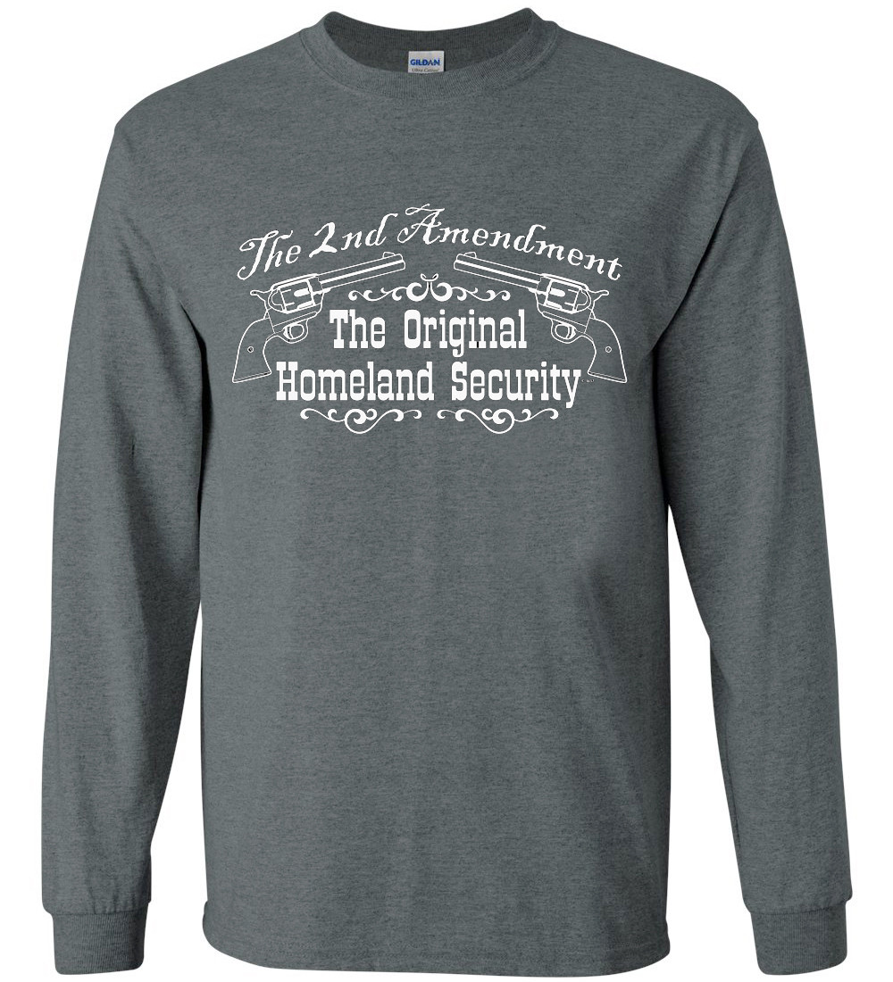 Second Amendment Guns T-shirt Long Sleeve Graphic Tee Decal Gifts for Men
