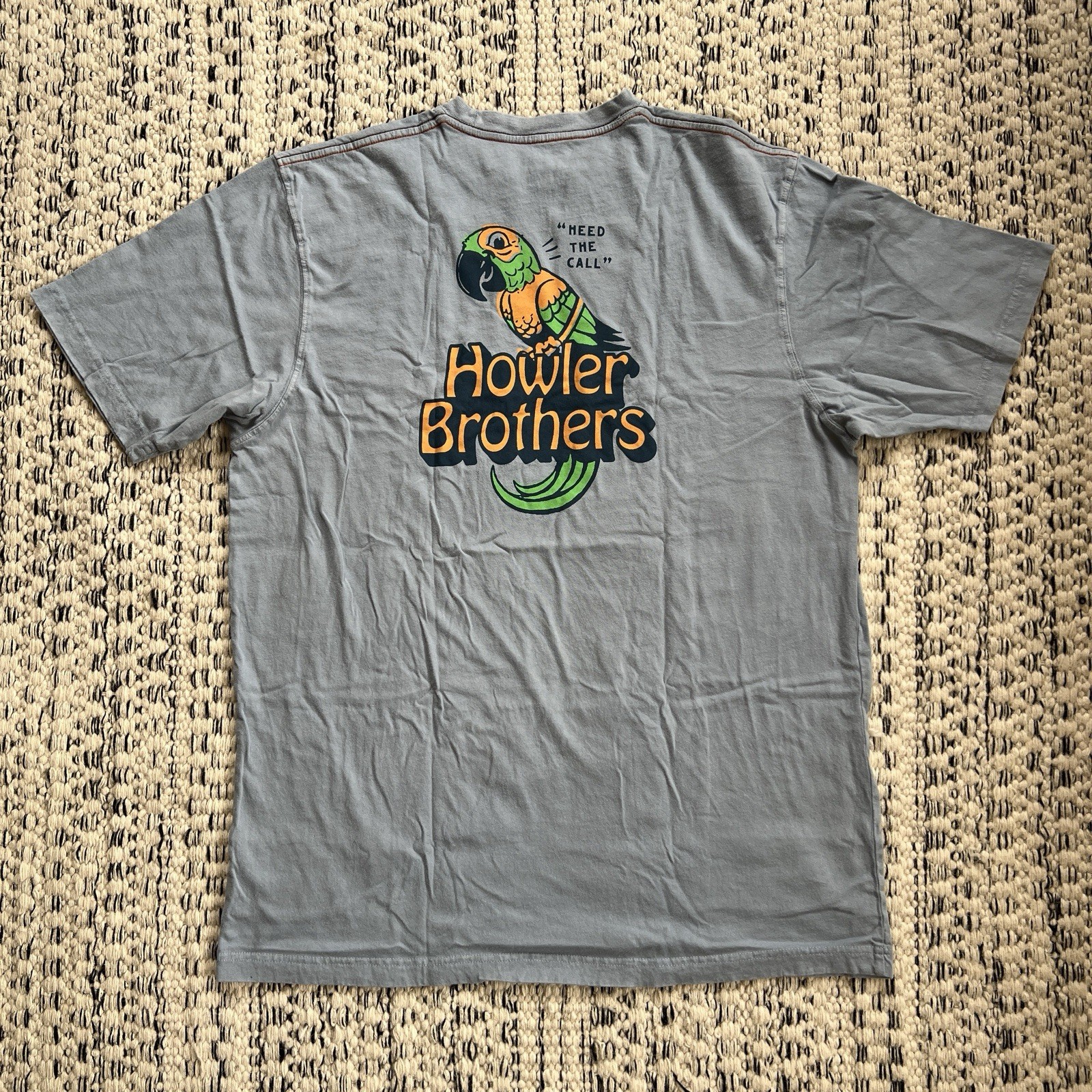 Howler Brothers Bros T-Shirt Tee Men’s XL Blue Short Sleeve Graphic Double-Sided