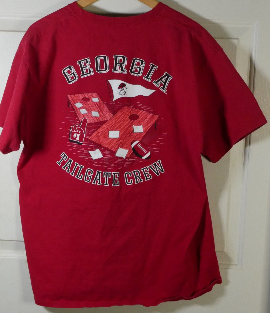 UGA Georgia Bulldogs Tailgate Crew T-Shirt Size L NCAA College Football Gameday