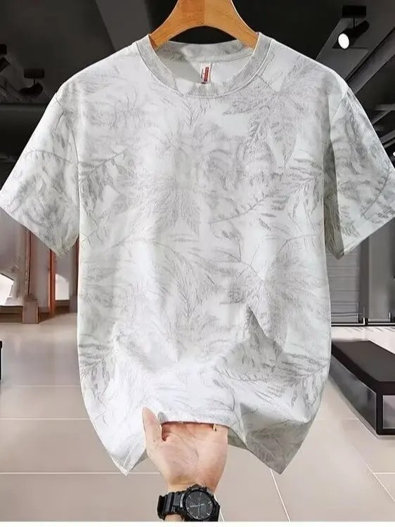 Men&rsquo;s Loose Fit Short Sleeve T-Shirt Breathable Ice Silk Summer Casual Tee