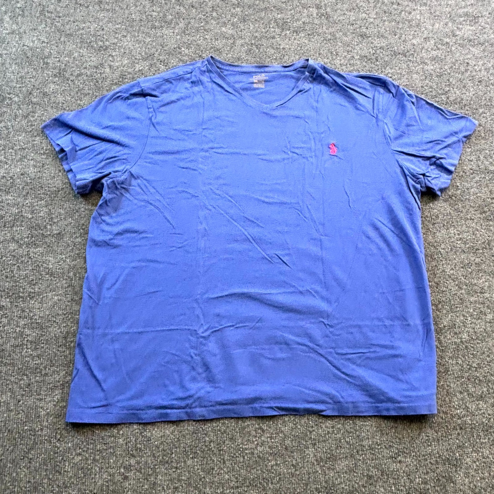 Polo Ralph Lauren T-Shirt Men&rsquo;s 2XL Blue Cotton Pony Logo Casual Summer Outdoor