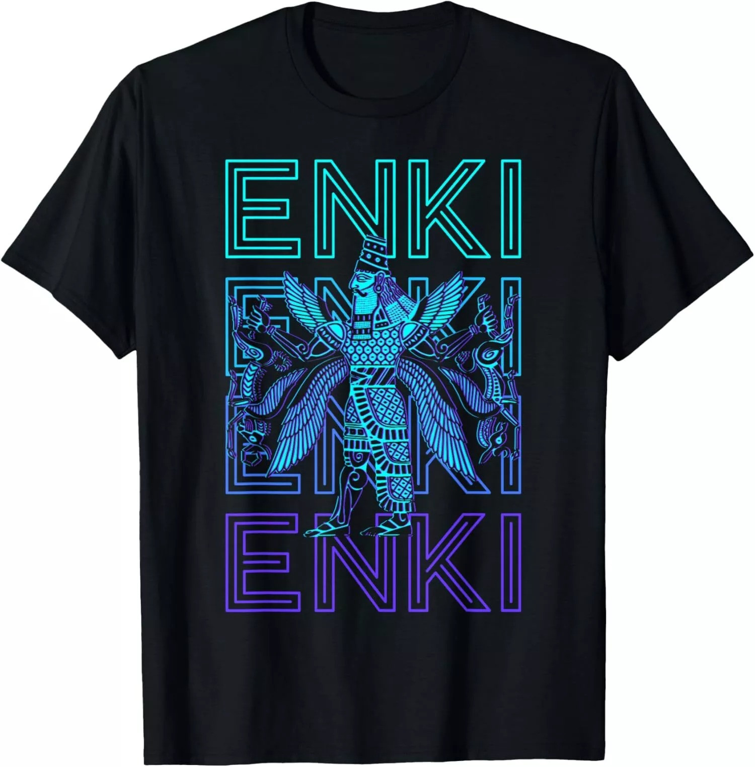 2025/New Limited Enki Ancient God Sumerian Mythology Ancient Deity Retro T-Shirt