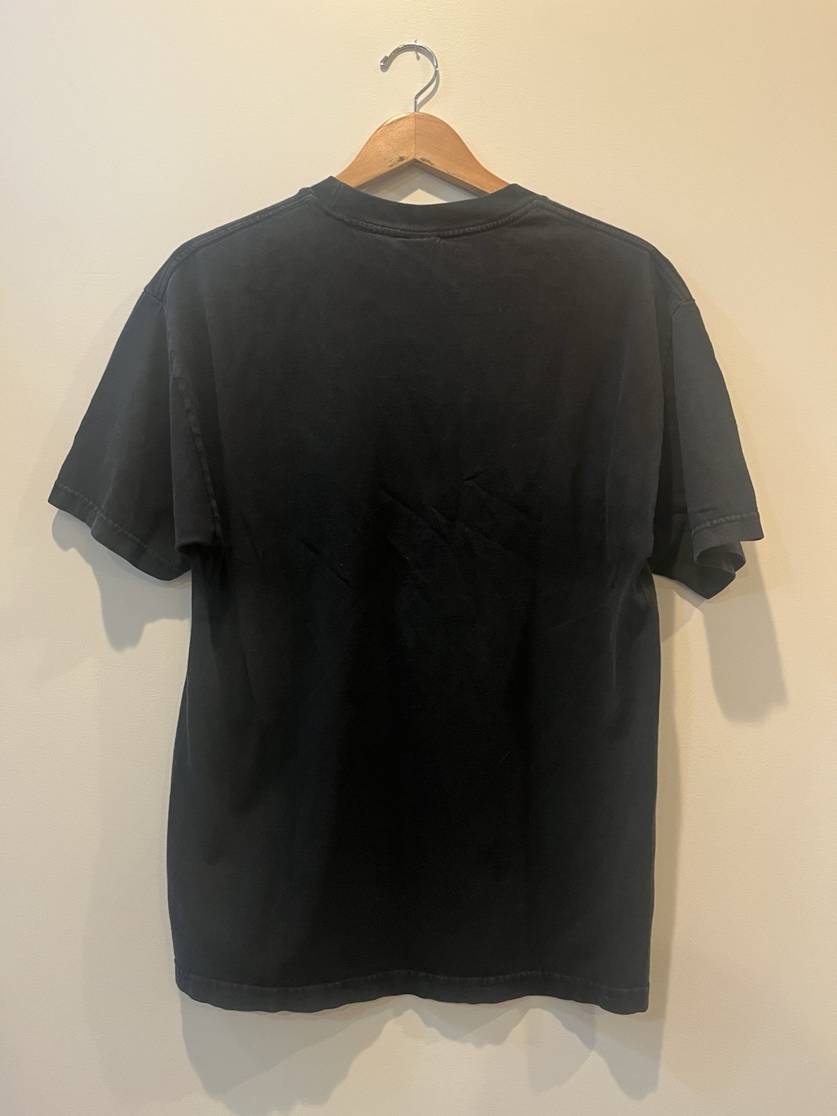 VTGNike Air T Shirt Mens Large Red Swoosh Faded Distressed Tee Silver Tag Y2K