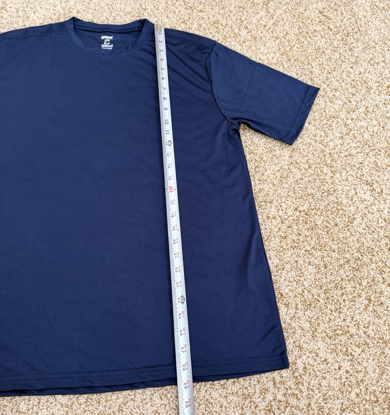 Epic Cool Performance Dry Fit Adult Short Sleeve T-Shirt Size Medium Navy Blue