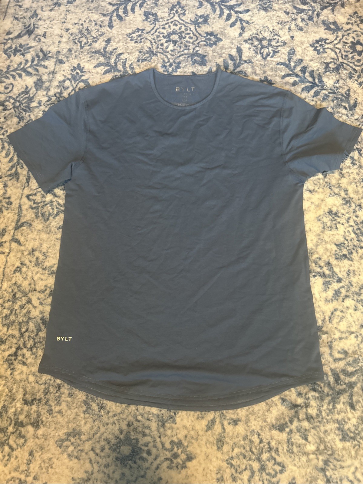 BYLT Premium Basics Drop-Cut Lux T-Shirt Blue Size XL NWT