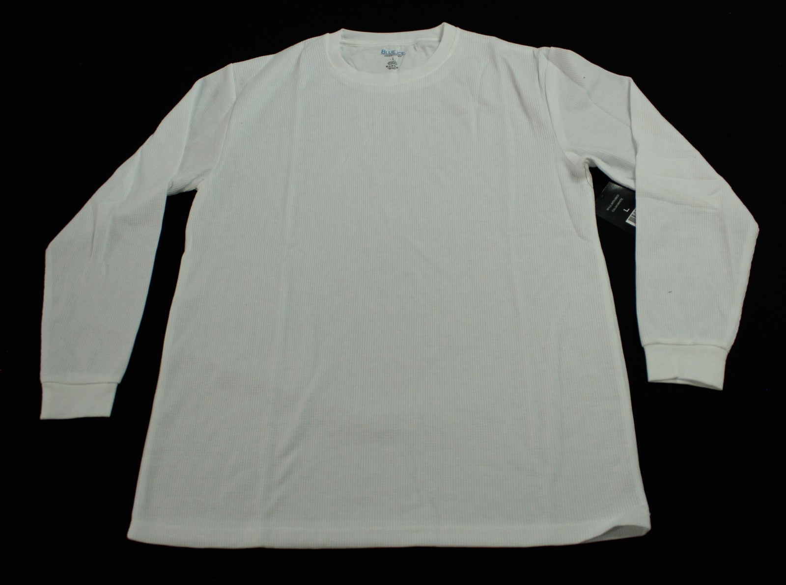Blue Ice Men&rsquo;s Modern Fit Waffle-Knit Classic Thermal T-Shirt AP2 White Large