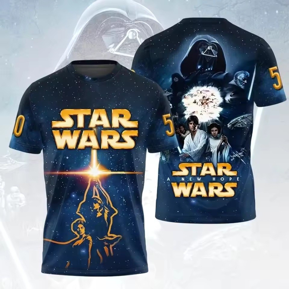Star Wars A New Hope 50th Anniversary Galaxy&rsquo;s Edge Tshirt 3D Printed