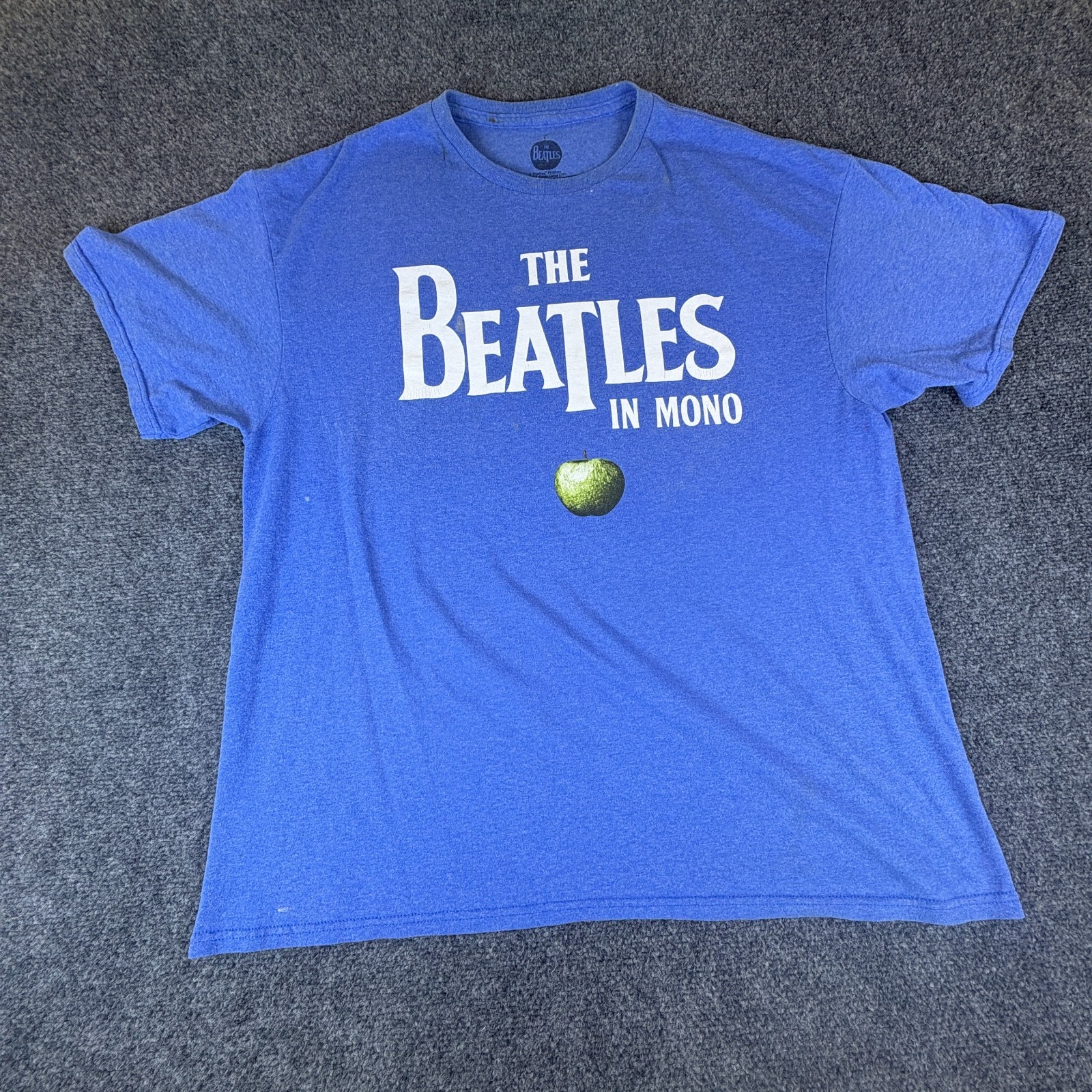 Apple Records The Beatles In Mono T-Shirt Mens XL Heather Blue Graphic Cotton