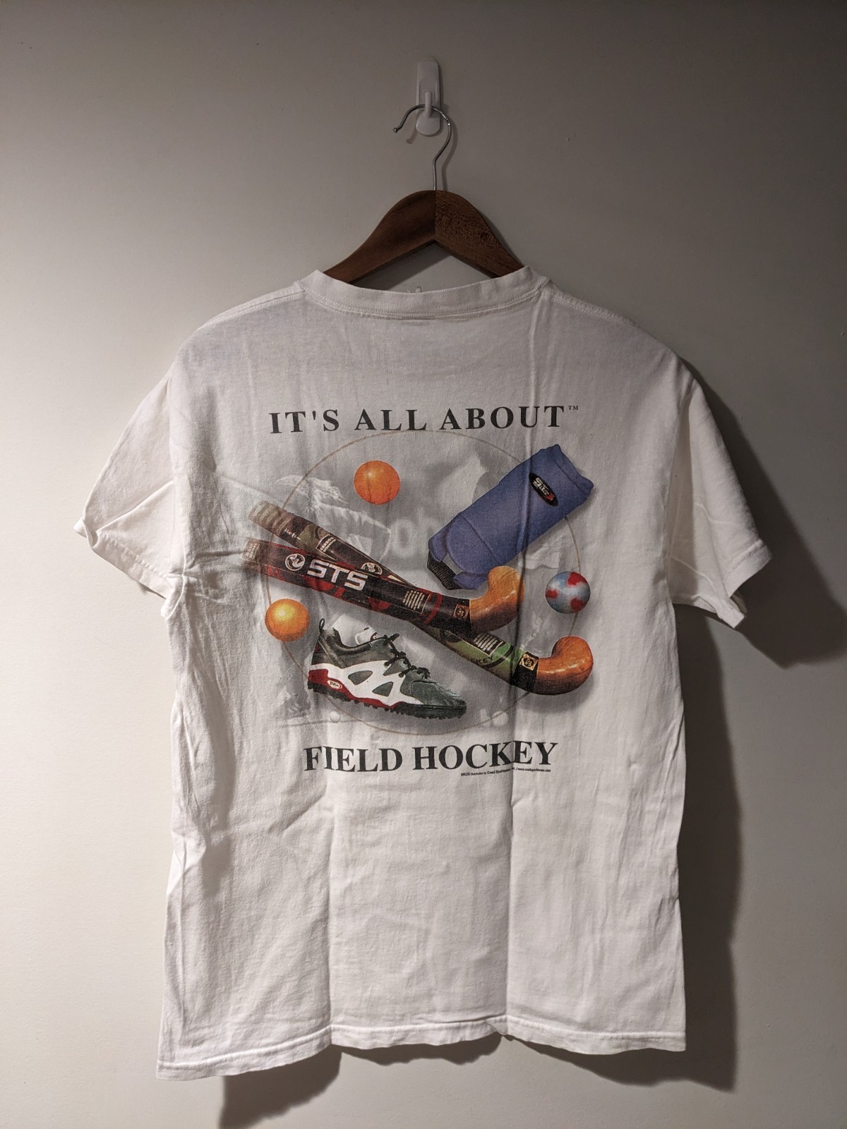 Vintage Y2K It&rsquo;s All About Field Hockey Sports White Medium T-Shirt