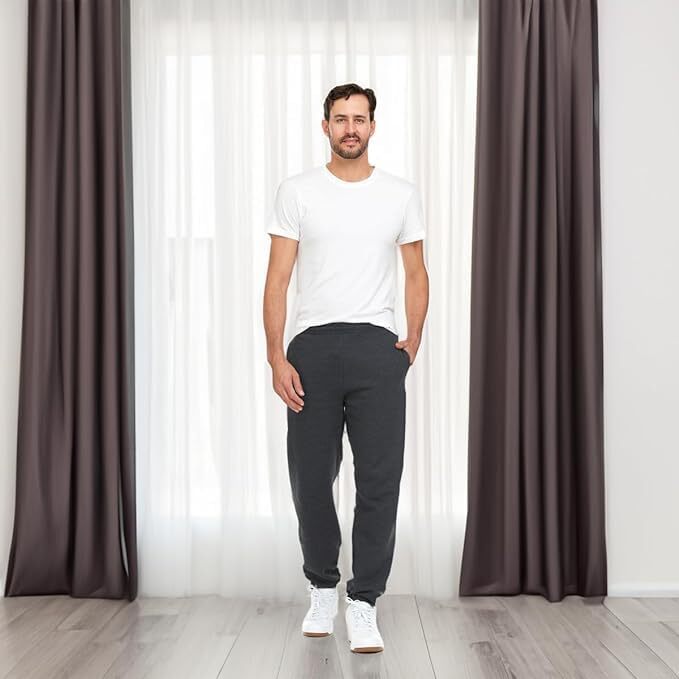 BILLIONHATS Bulk 24 Pack 12 Mens Jogger Pants & 12 Assorted Long Sleeve T-Shirts