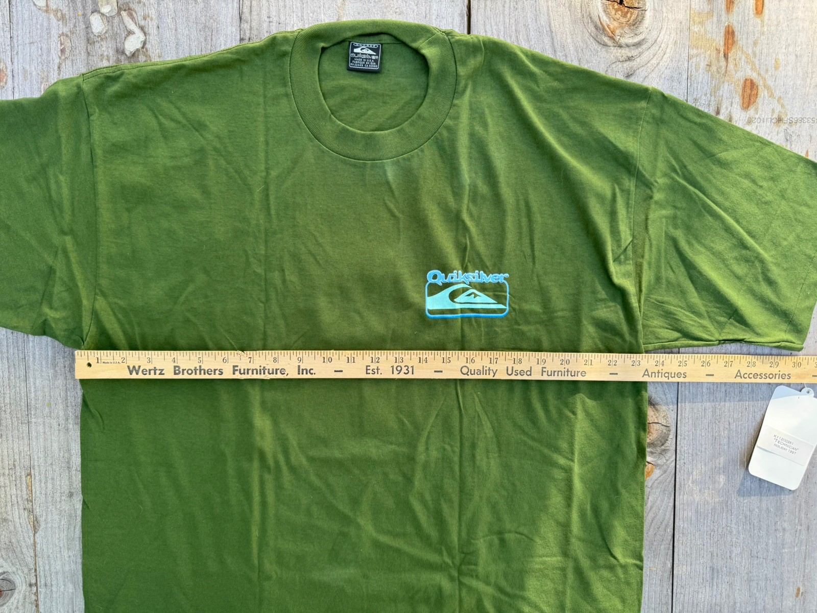 Vintage 1997 Quiksilver Single Stitch T Shirt Rare NWT Sz XL Salesman Sample USA