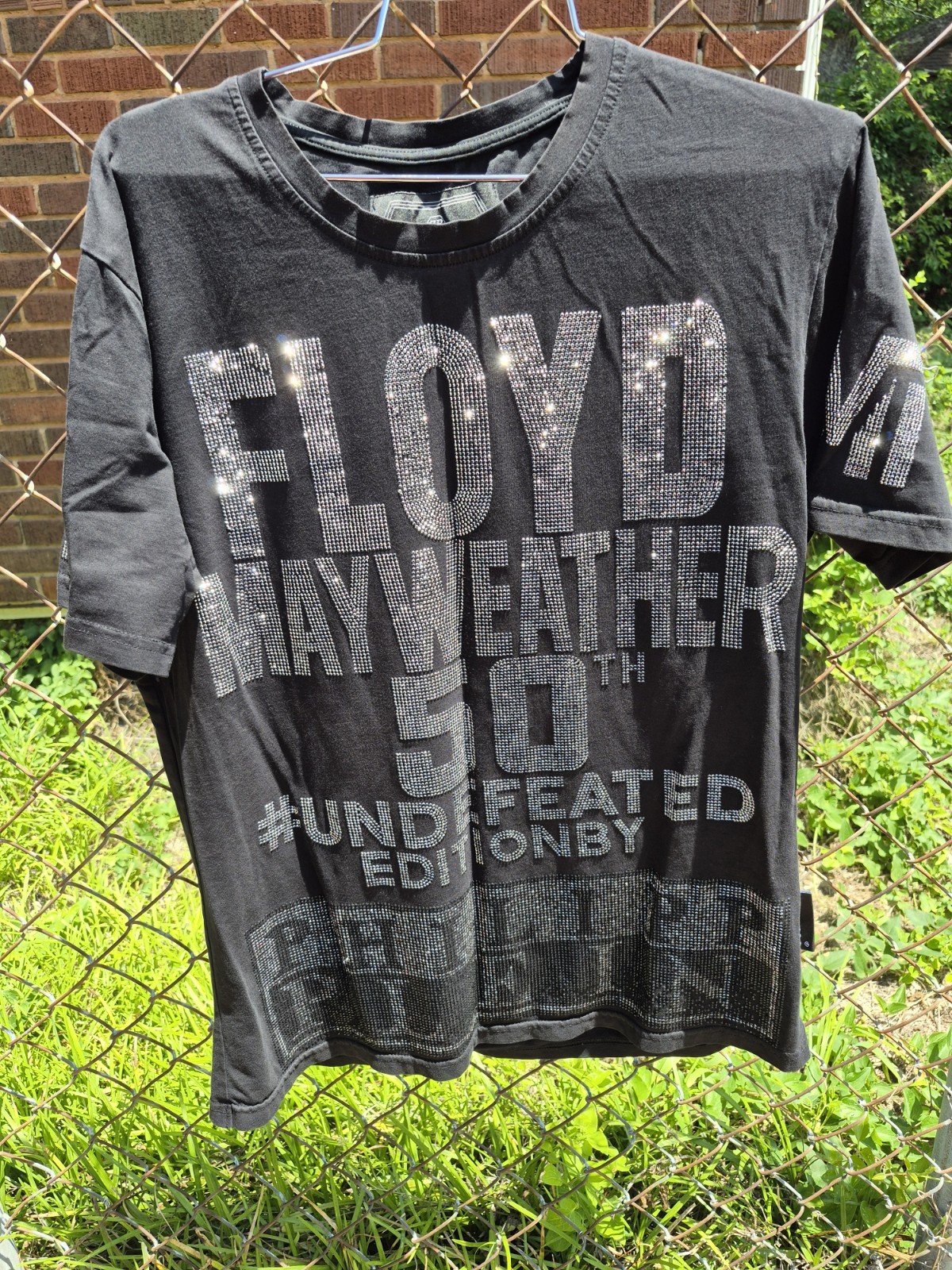 Philipp Plein x Floyd Mayweather 50th Undefeated Ed Crystal T-Shirt Pls Read