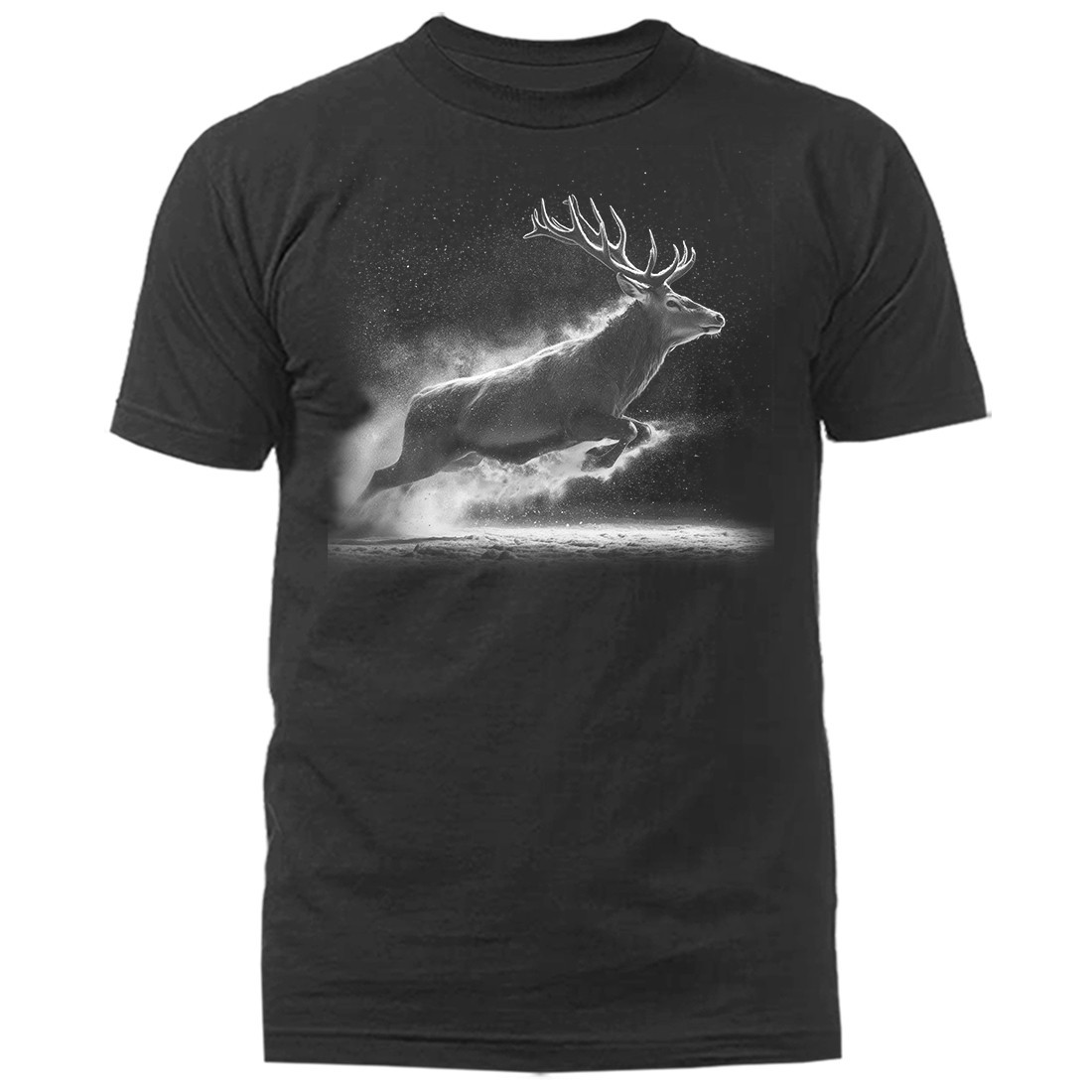 Buck Jumping Whitetail Deer Hunting Wildlife Wilderness T-shirt