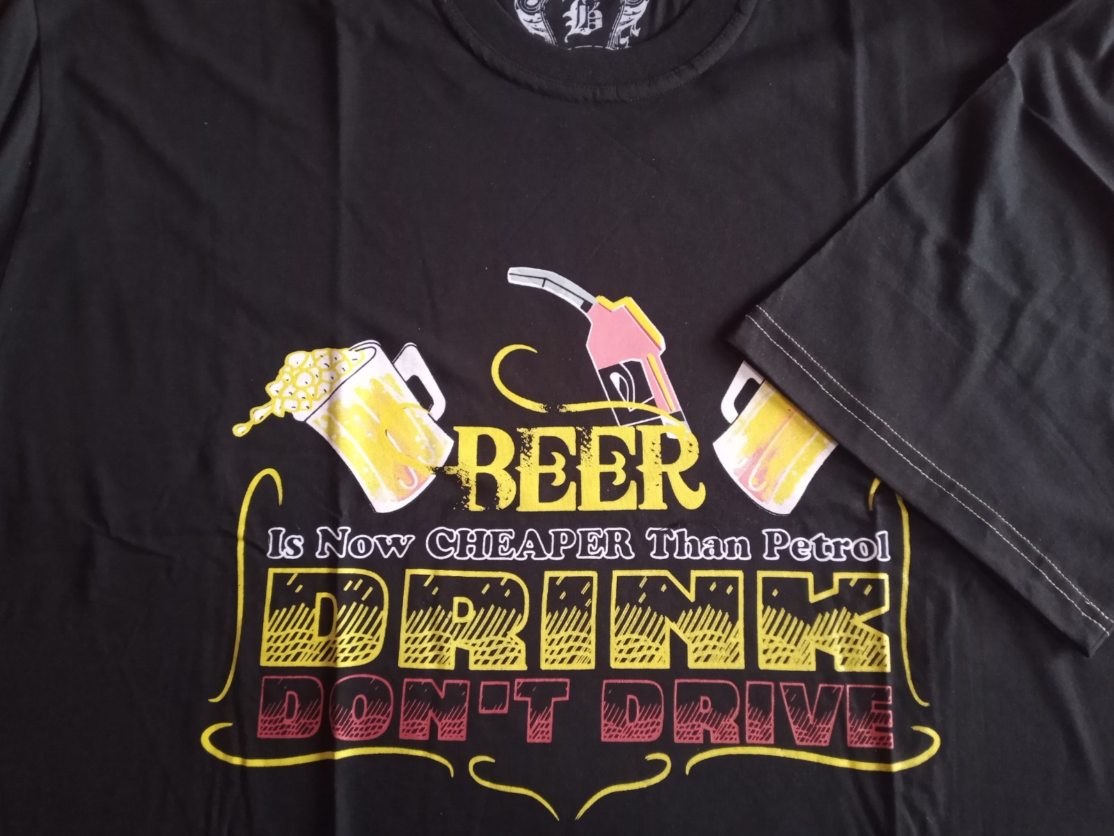 Big Size Brooklyn Black Humorous Slogan Beer Cotton Tee 3XL 4XL 5XL 6XL