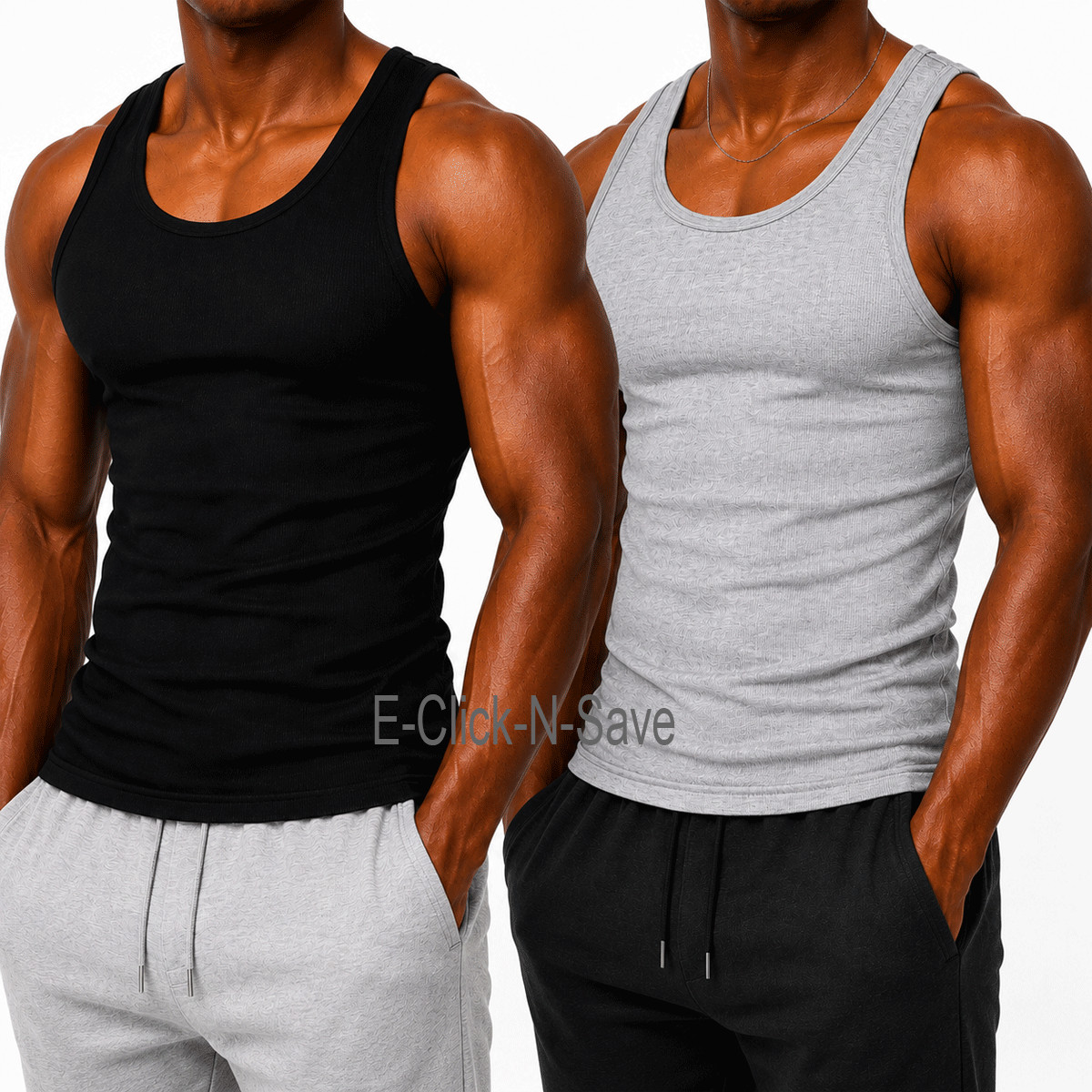 3, 6 Pack Mens 100% Cotton Ribbed A-Shirts Undershirts Wife Beater NEW Tank Tops