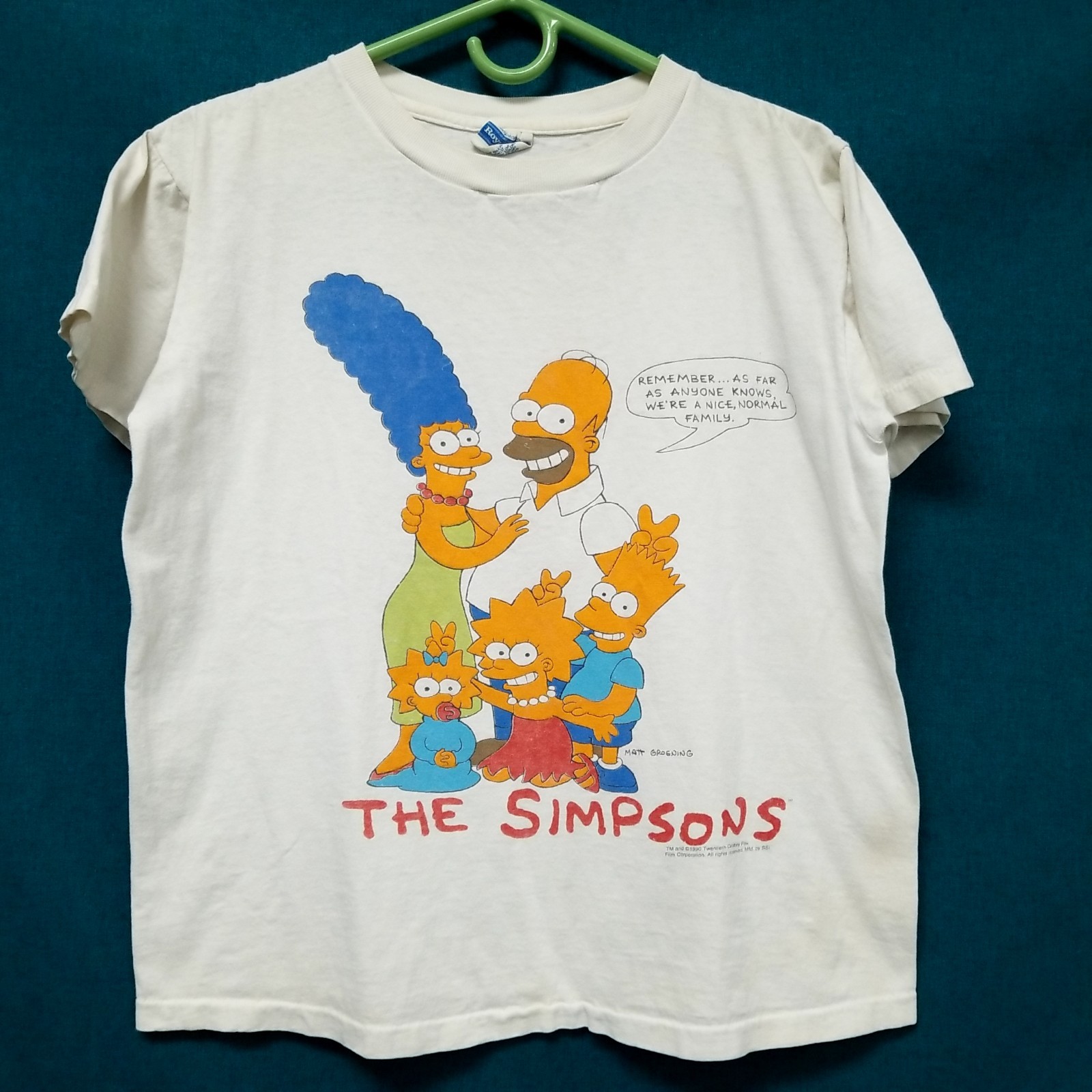 Vintage 1990 The Simpsons Nive Normal Family Single Stitch T Shirt Sz M