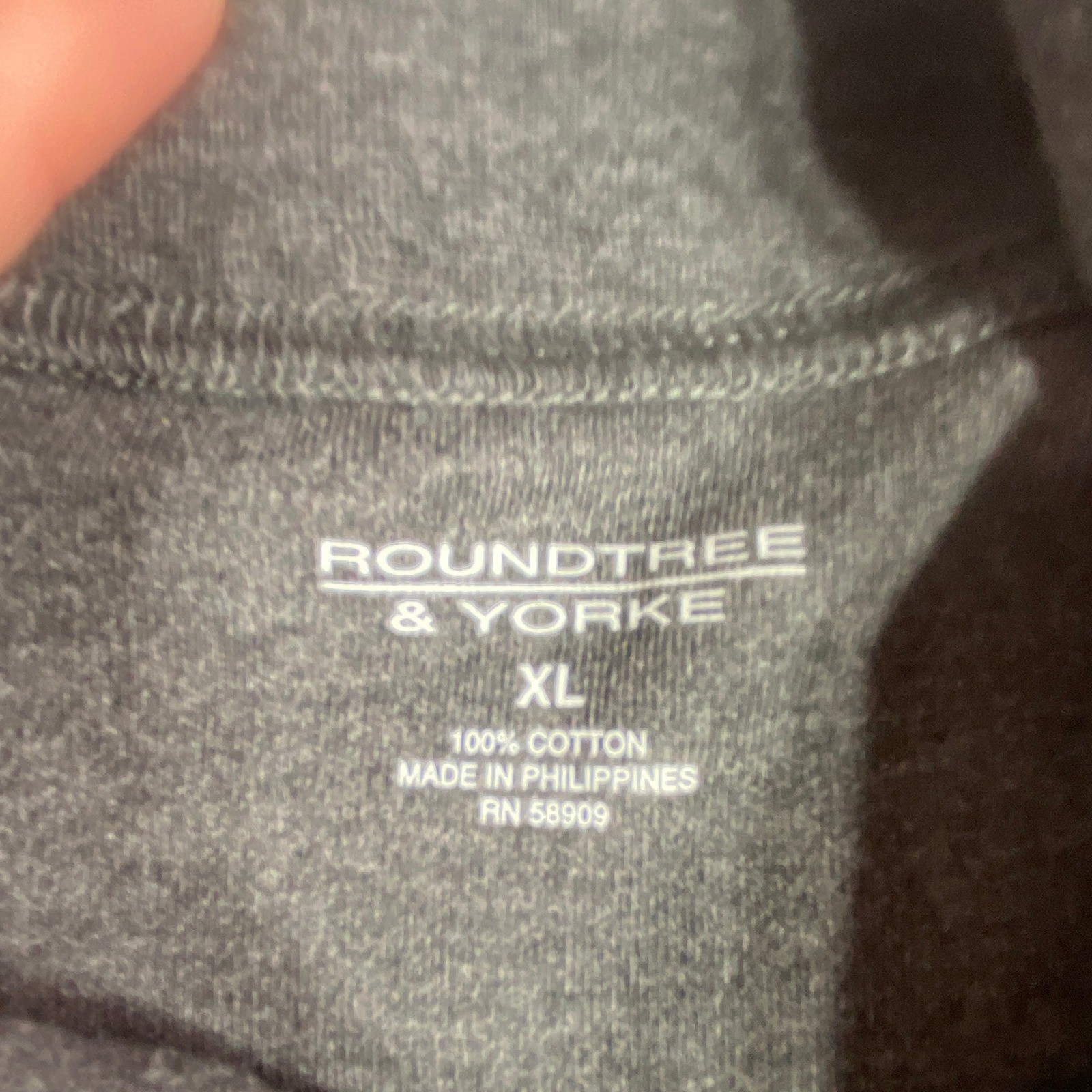 Roundtree & Yorke Mens XL Seamless Neck Turtleneck Shirt Long Sleeve Grey New