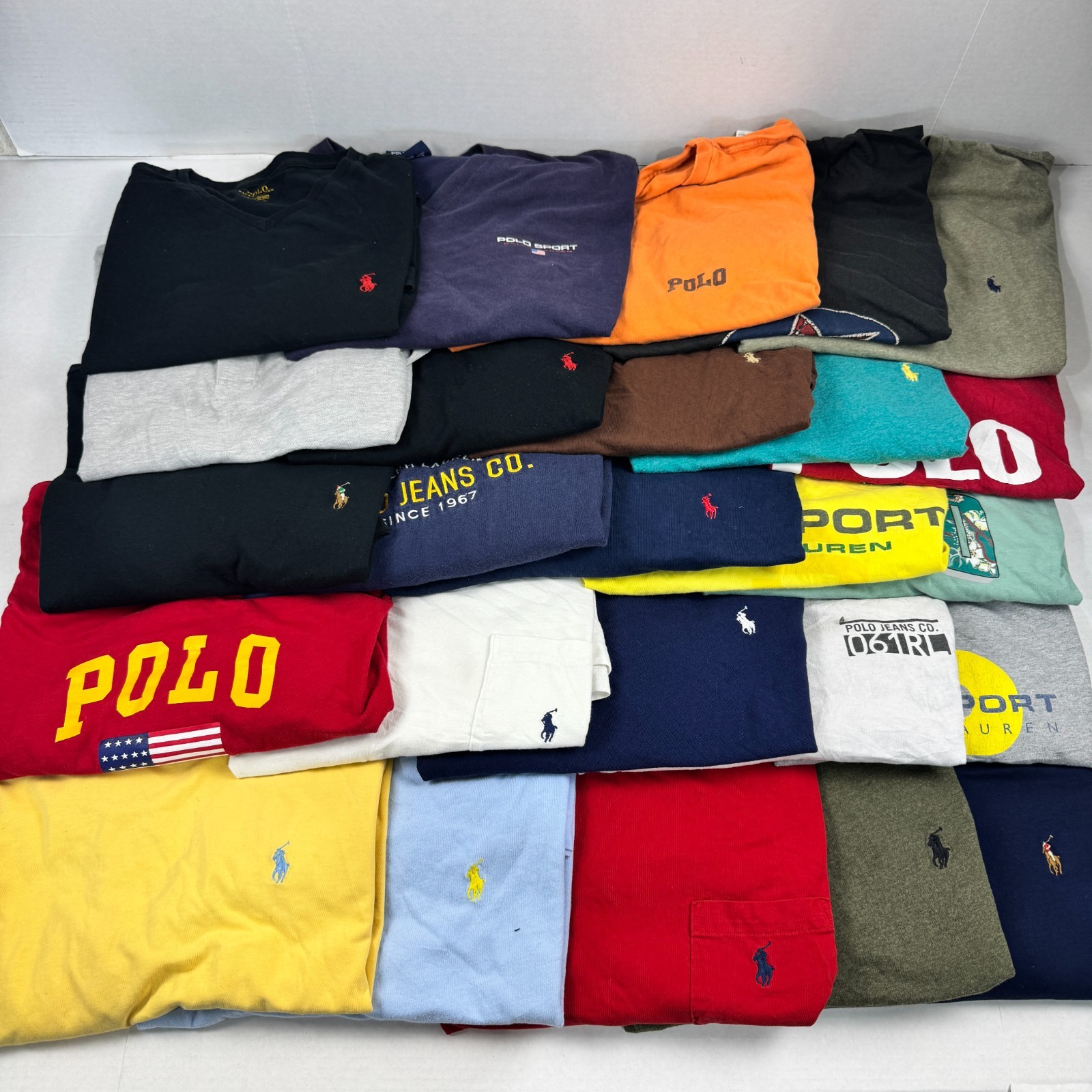 Wholesale Lot of 25 Ralph Lauren Men&rsquo;s T-Shirts (Assorted Sizes)