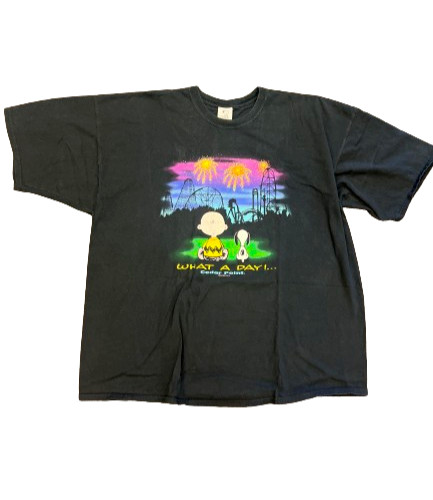 Cedar Point Charlie Brown Snoopy What a Day Souvenir Park Shirt Cotton Size 3XL