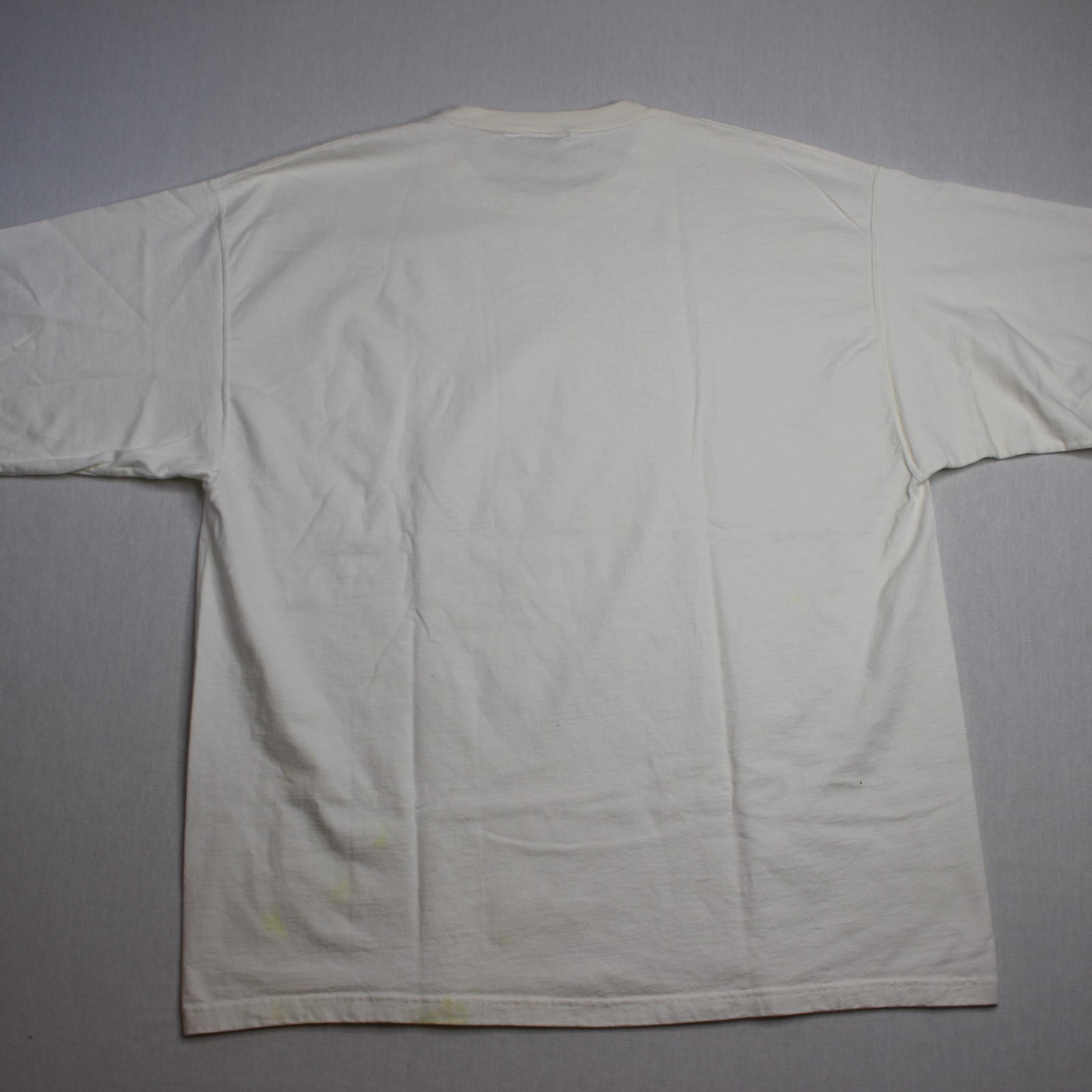 Vintage Pluma T Shirt Blank XL White Heavyweight Cotton 90s Casual RARE distress