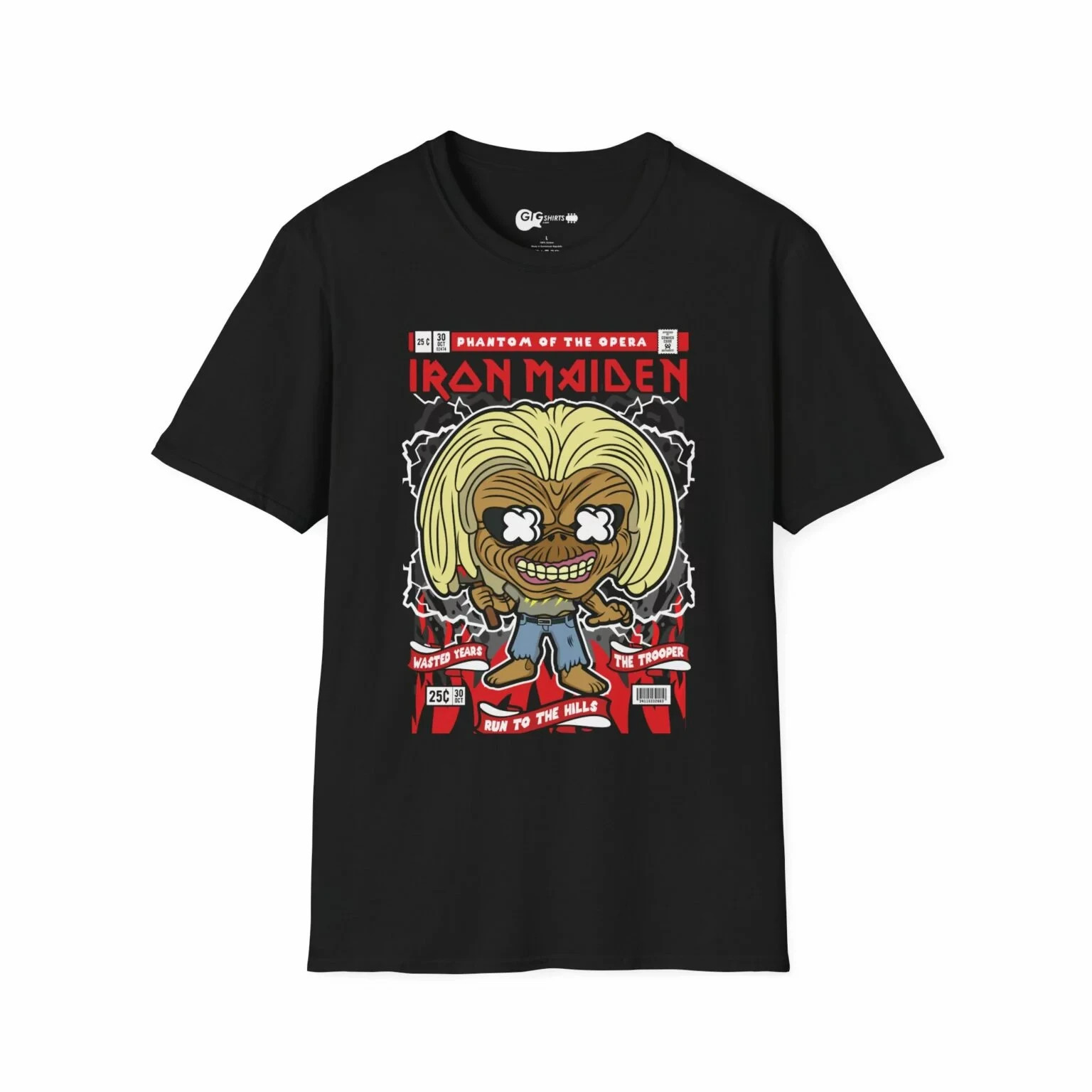 Iron Maiden – Eddie Comic Black T-Shirt, Casual Gift, Unisex
