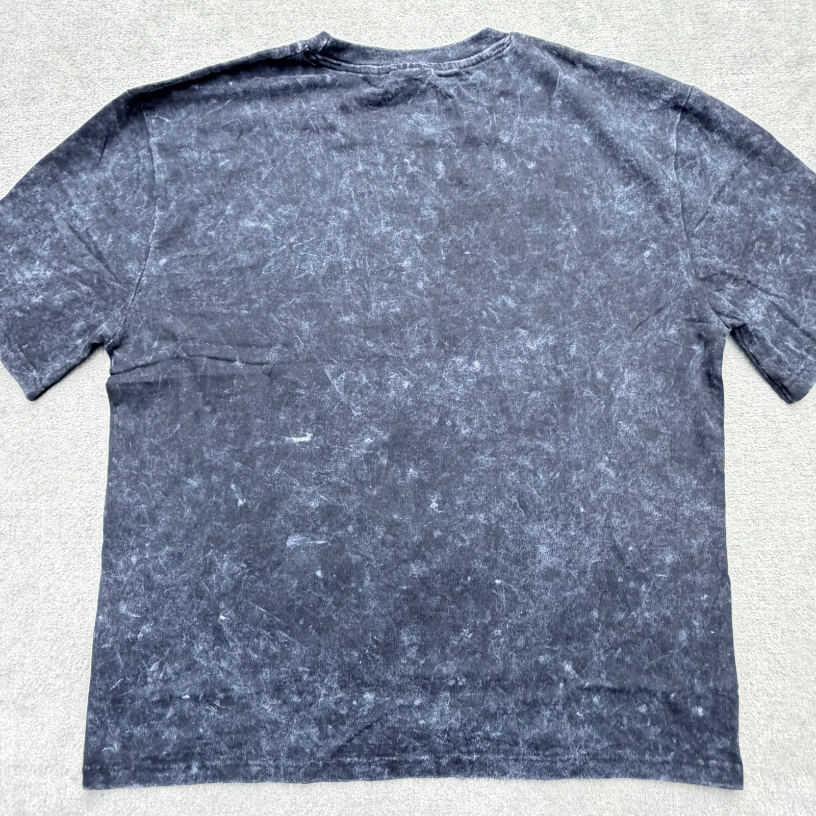 Mishka Keep Watch Graphic T-Shirt Size Large Black Mineral Wash Tie Dye MSF5-004