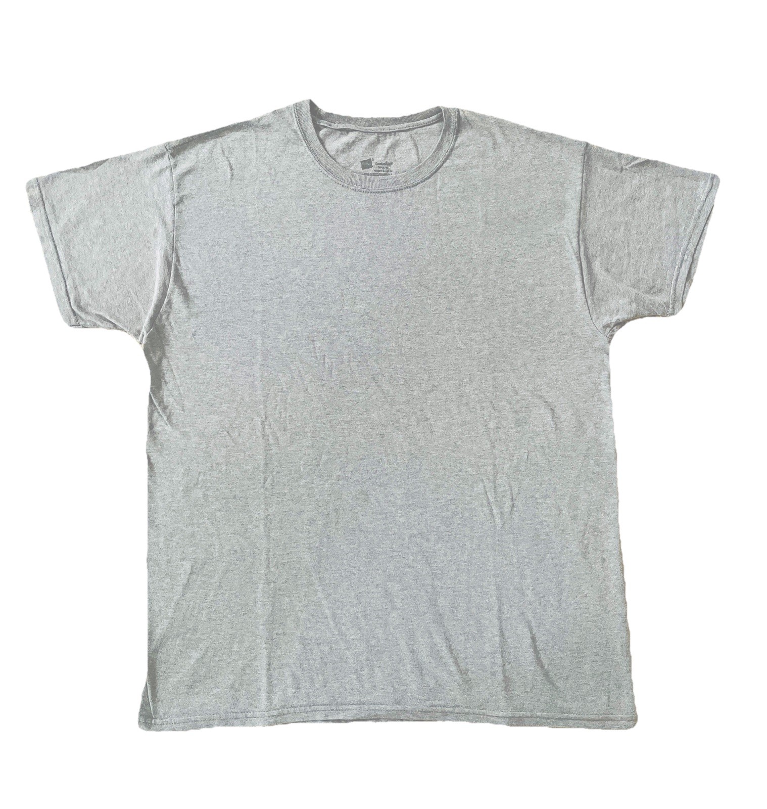 Hanes Essentials Men&rsquo;s Cotton Gray T-Shirt, Size M