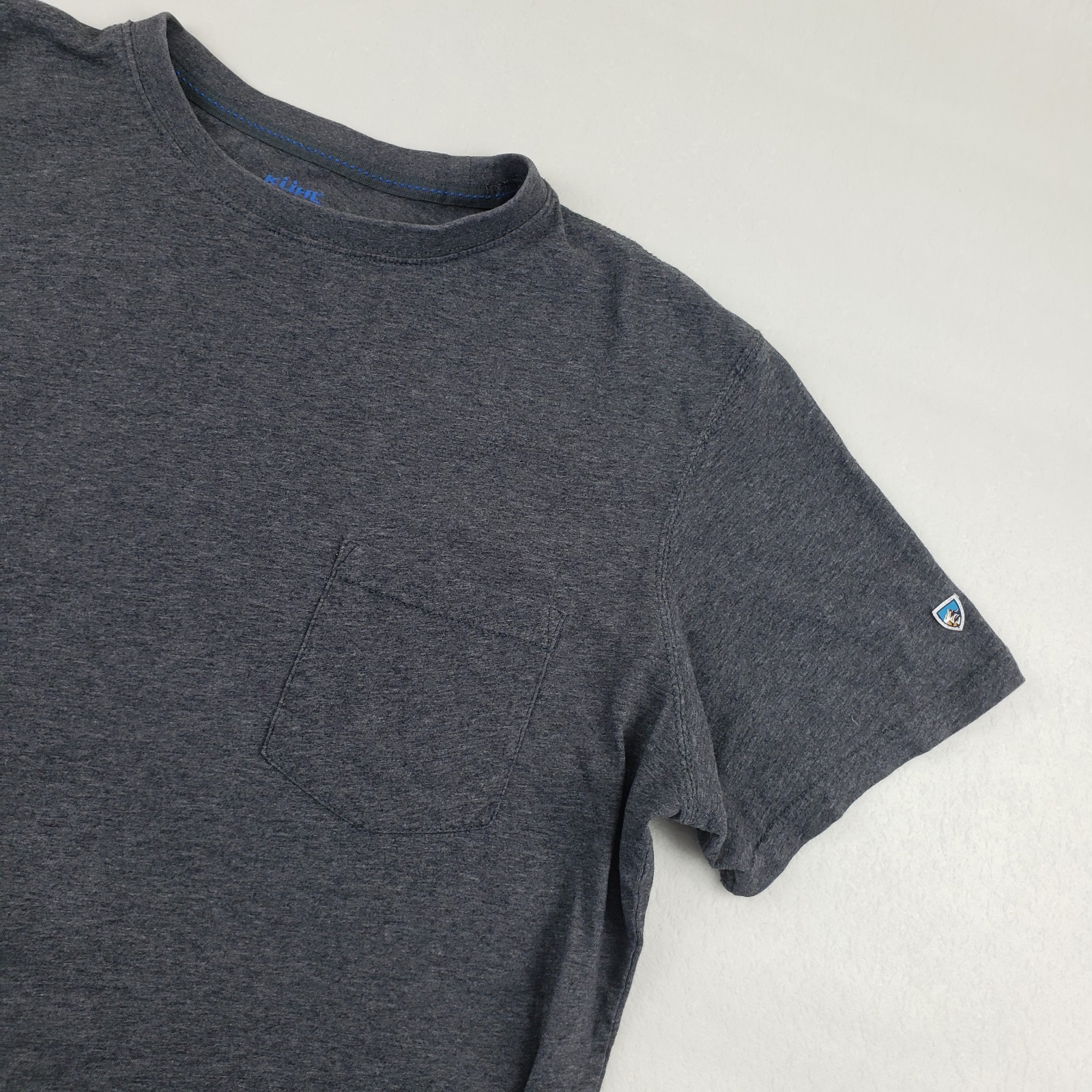 Kuhl Wildfibre Organic Cotton Tee Mens Large Gray Short Sleeve Crew Neck Shirt