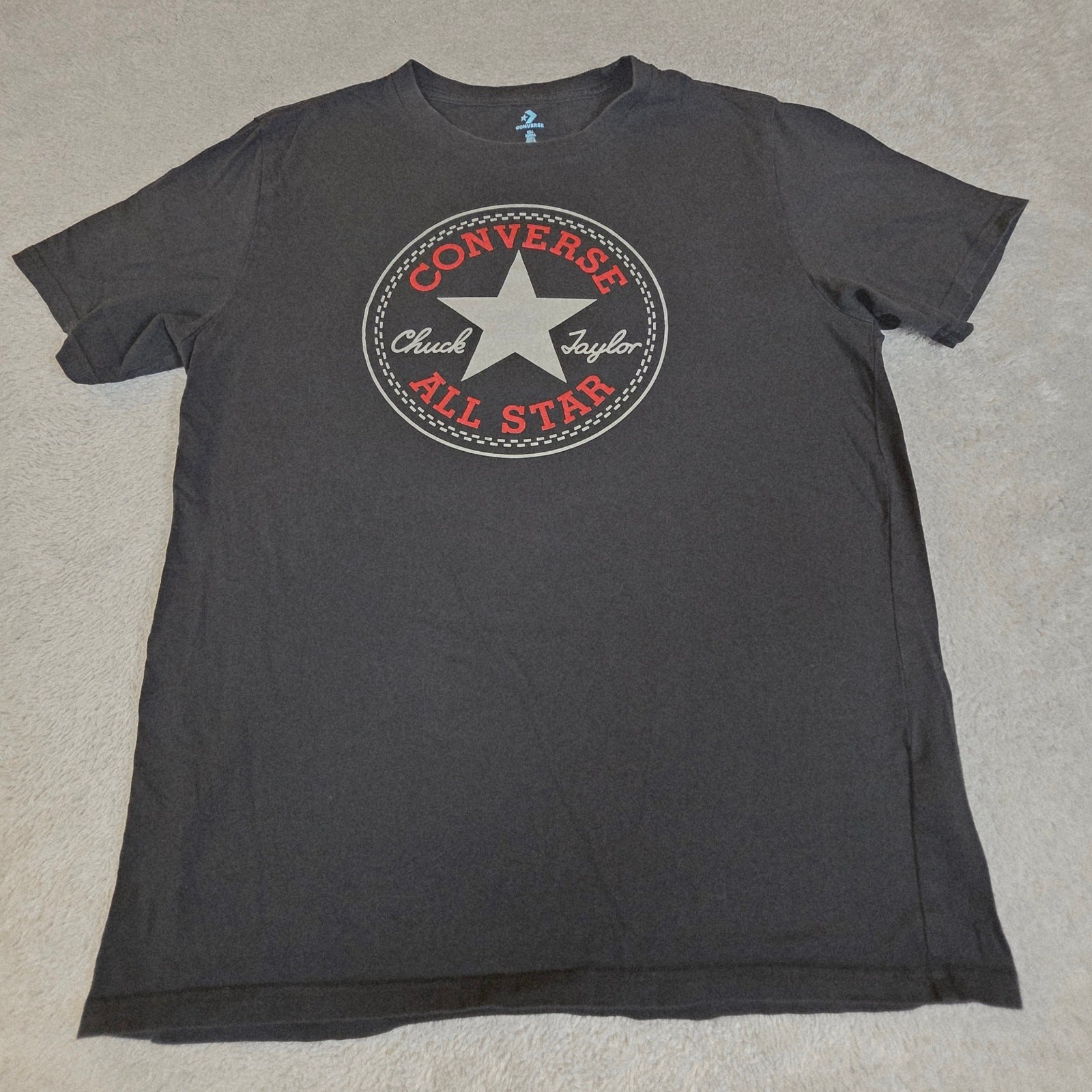 Converse Chuck Taylor All Star Shirt Mens Large L Black Graphic Logo Tee