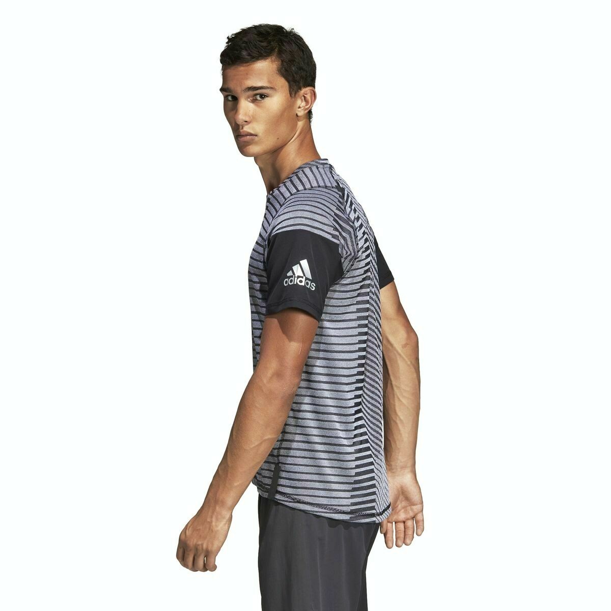 Adidas Freelift 360 Strong Graphic Tee Men&rsquo;s Training Top Color White/Black. New