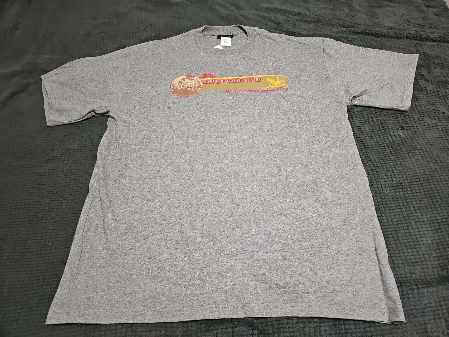 Jansport NEW Mars Exploration Rovers J.P.L. Graphite Short Sleeve Tshirt SZ XL