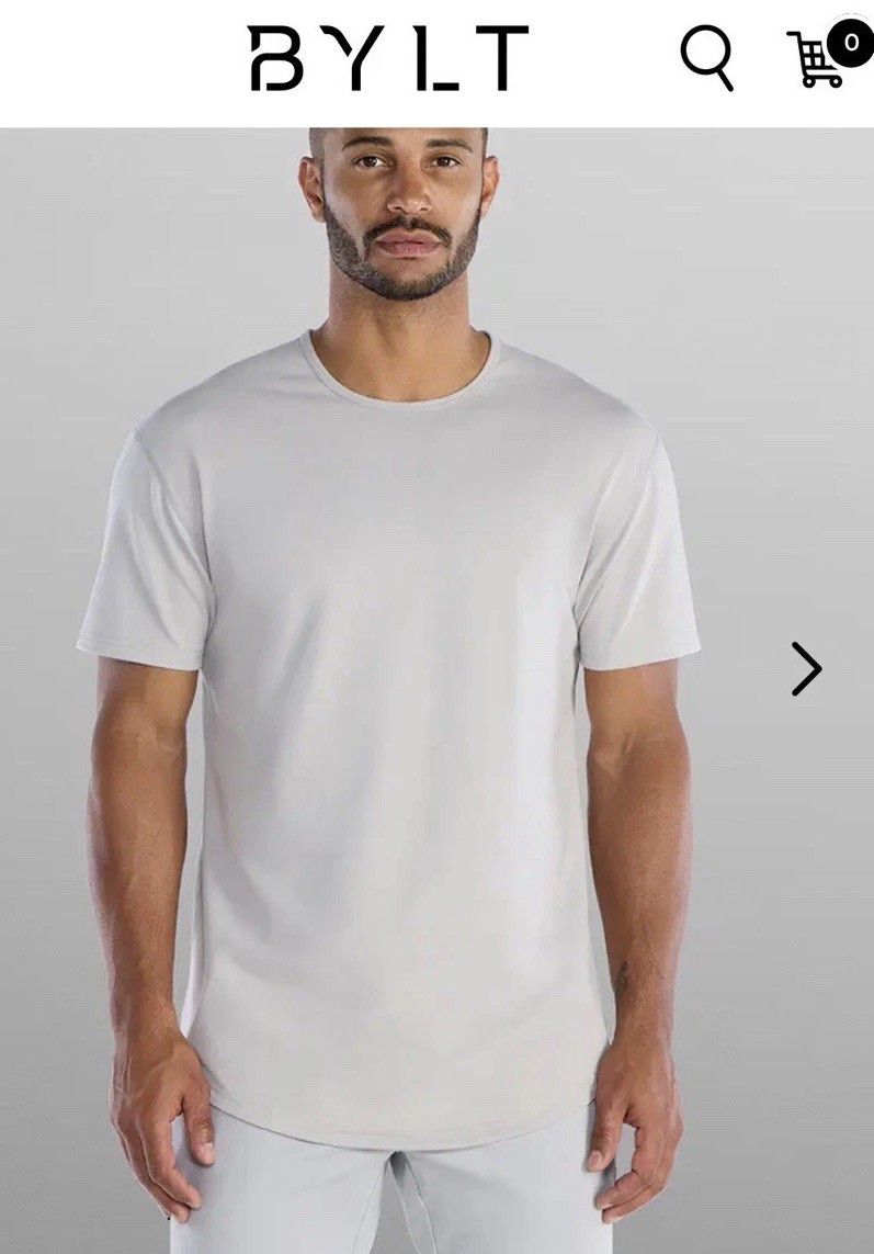BYLT Signature Basics Men&rsquo;s S/S Blend, Size Medium, Drop Cut Shirt NWT