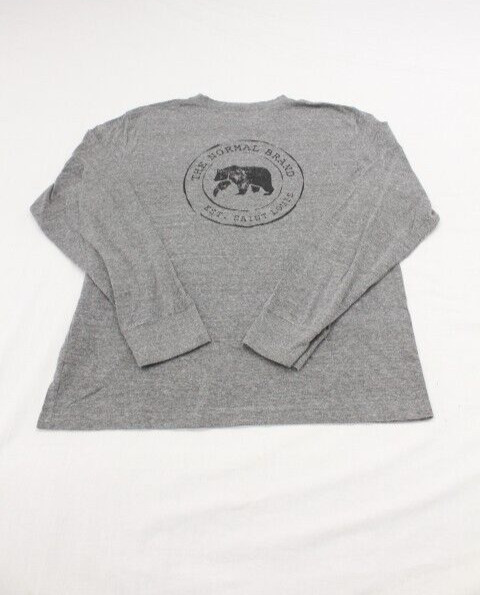The Normal Brand Dark Gray Heather Long Sleeve Pocket Shirt Men&rsquo;s XL