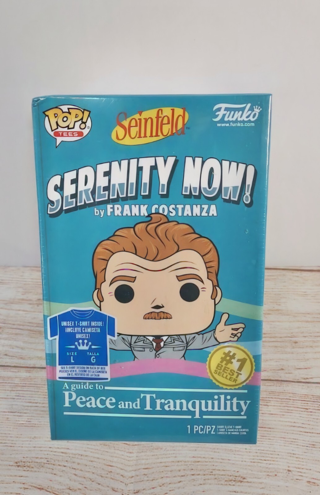 Funko POP! Tees Large TV Seinfeld FRANK COSTANZA SERENITY NOW T-shirt Sealed