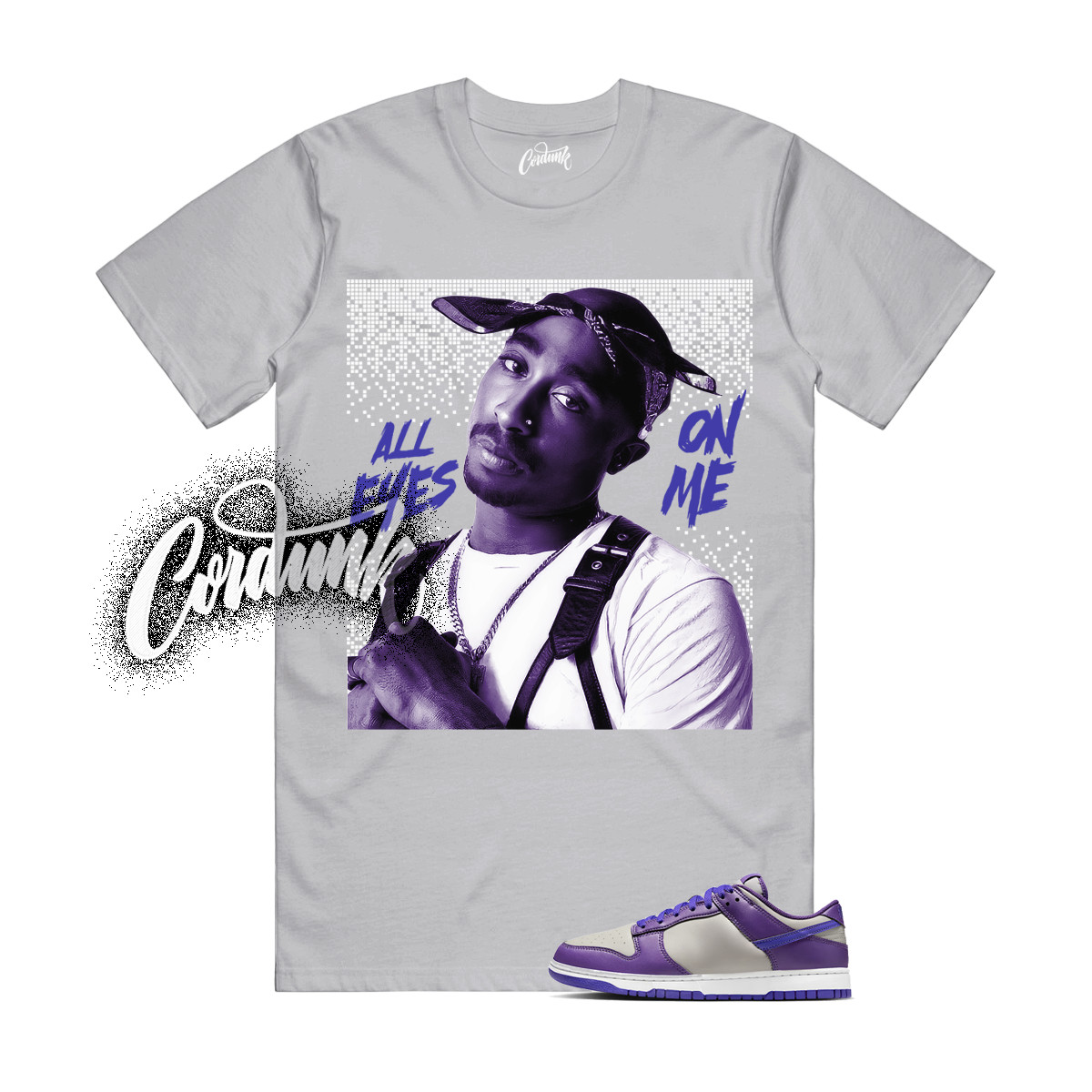 Dunk Persian Violet College Grey Wild Grape Low T Shirt Match TP