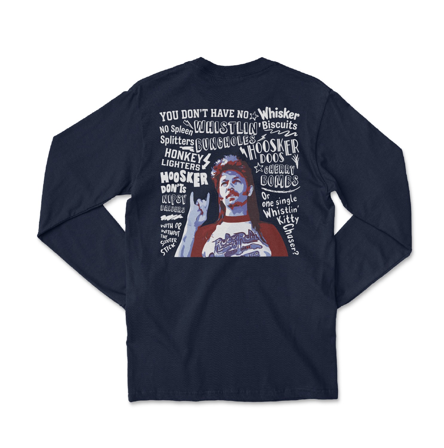 Merica 4th of July Joe Dirt Fireworks Funny 2-Sided Long Sleeve T-Shirt