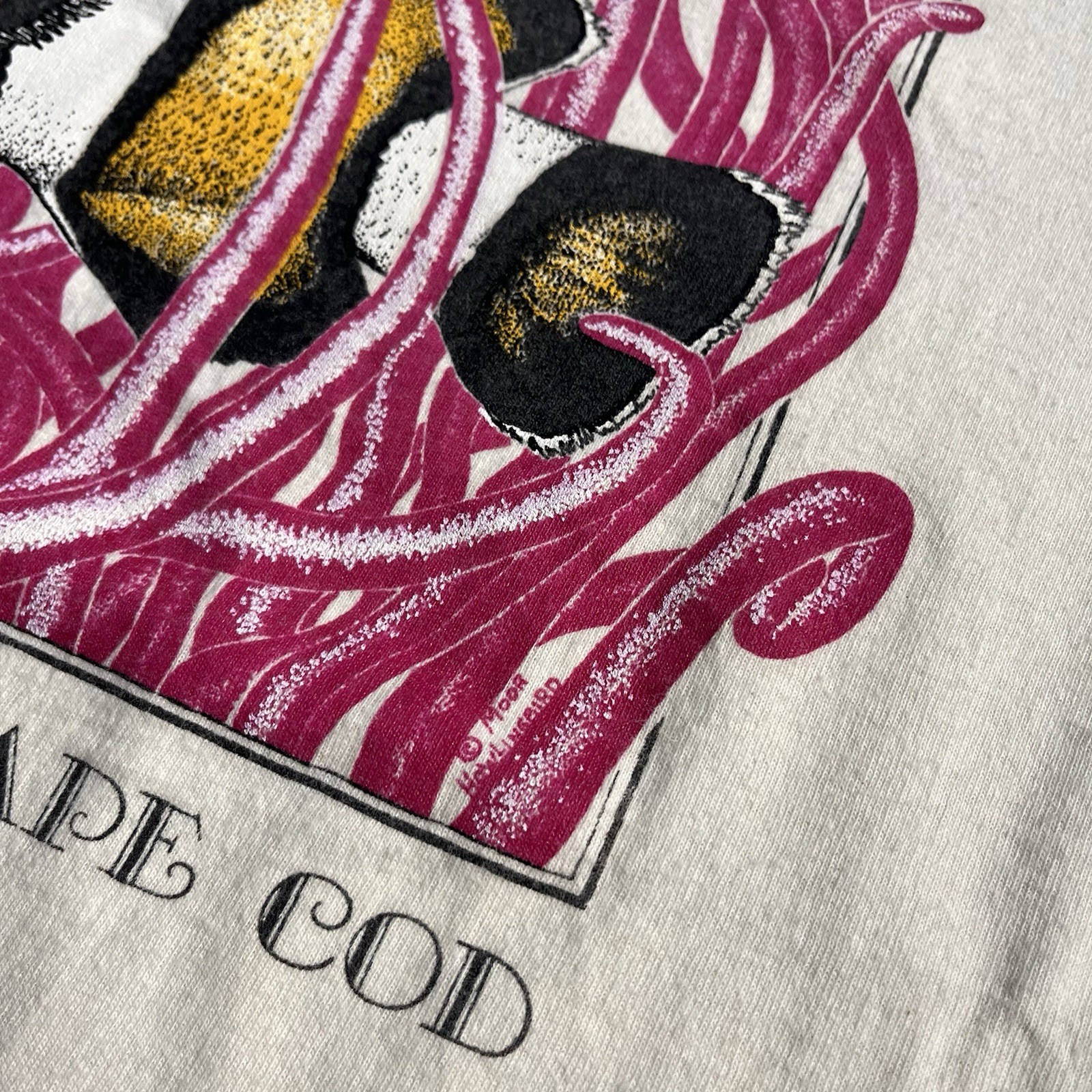 Vintage 90s Cape Cod Ocean Aquatic Clown Fish T Shirt White Size Large Men’s