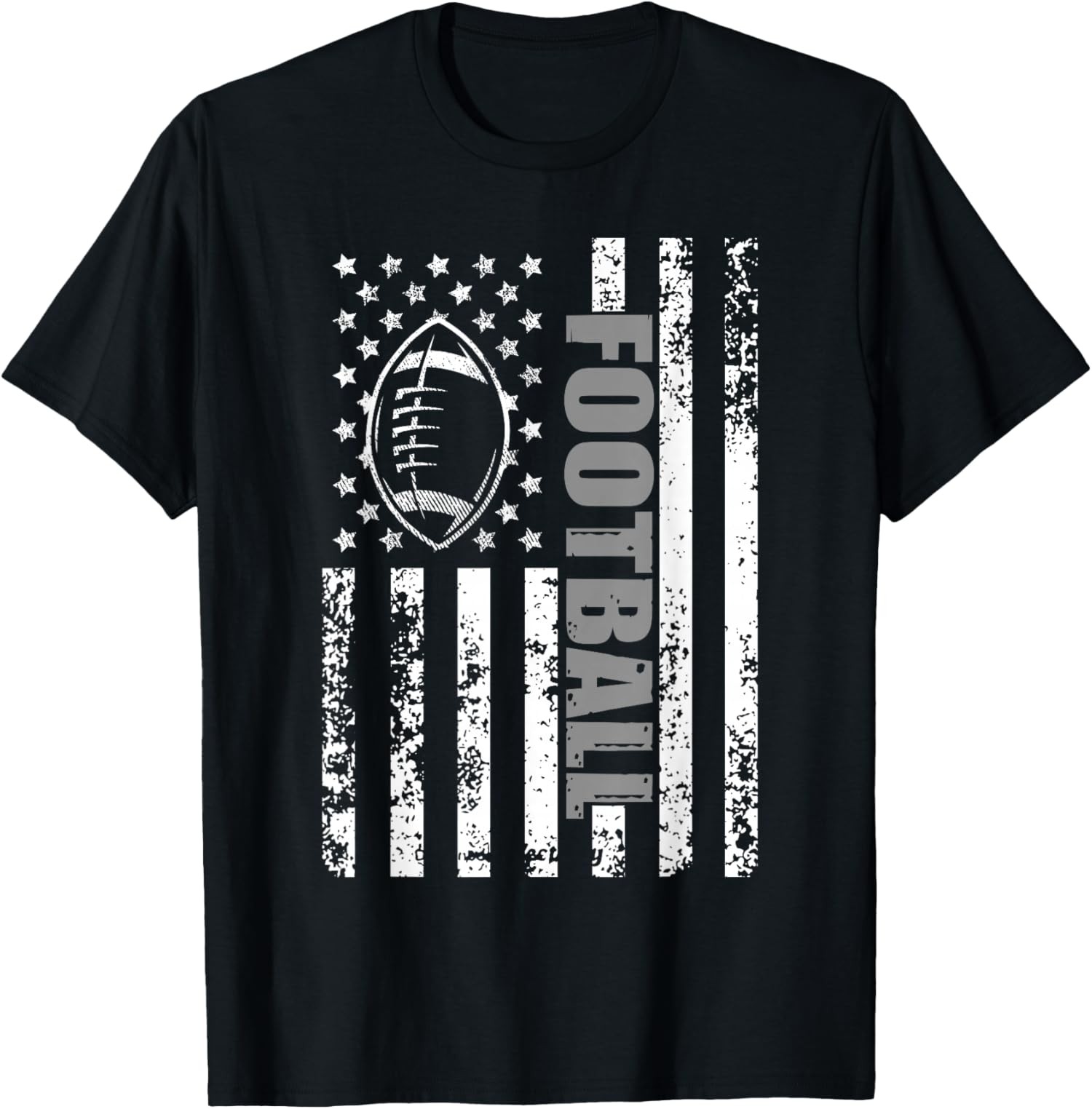 NEW LIMITED American Flag Football Patriotic Football T-Shirt – MADE IN USA
