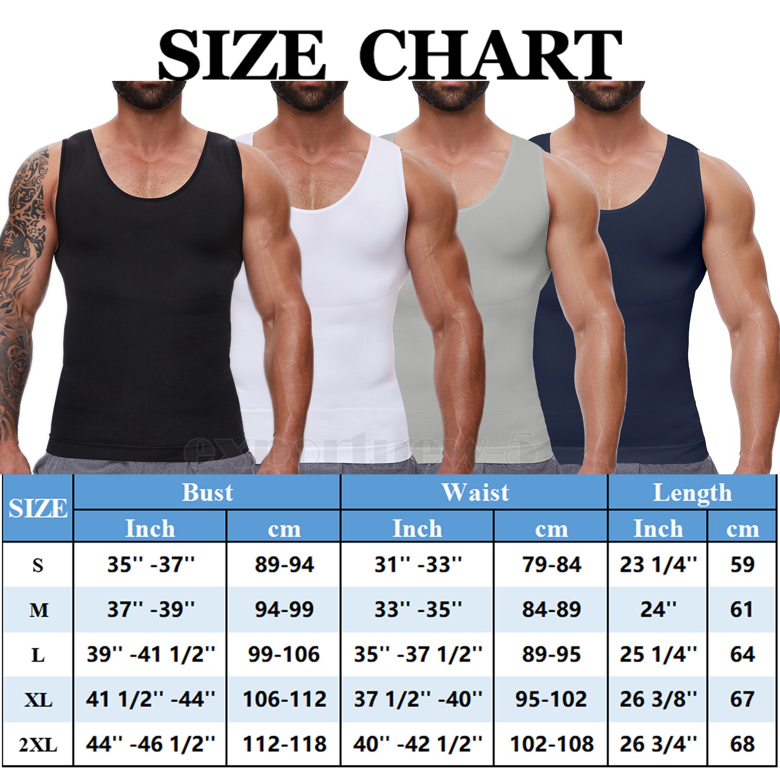 Men&rsquo;s Body Shaper Gynecomastia Compression Ionic Shaping Shirt Slimming Tank Top