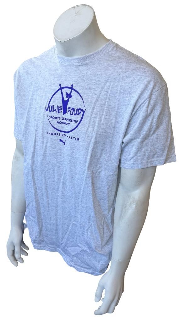 Anvil Men&rsquo;s Puma Julie Foudy Sports Leadership Academy Gray Shirt Size Large