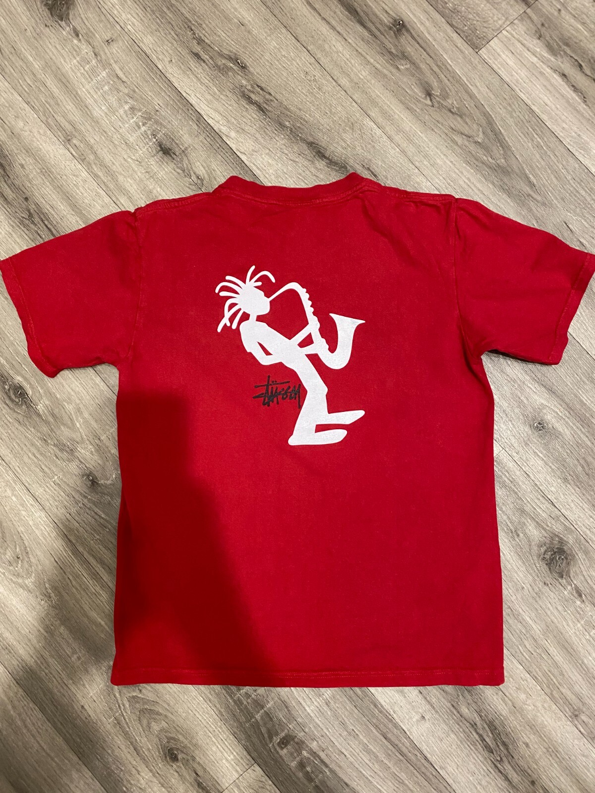 Stüssy Vintage Y2K Jazz Check T-Shirt Big Logo Size L