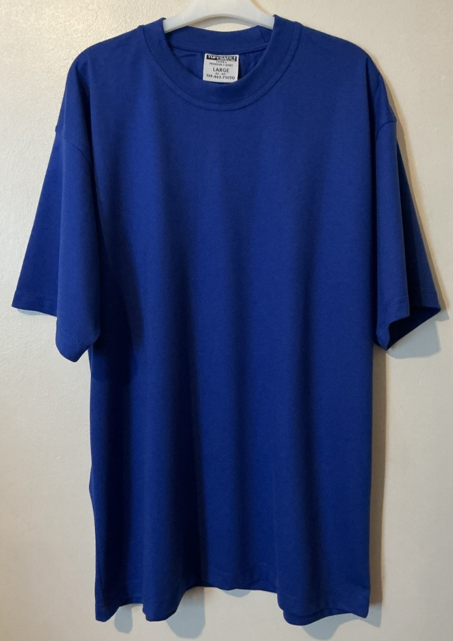 Tuffsafe T200 200gsm T-Shirt Short Sleeve Crew Large Tee 42-44&Prime; NEW Royal Blue