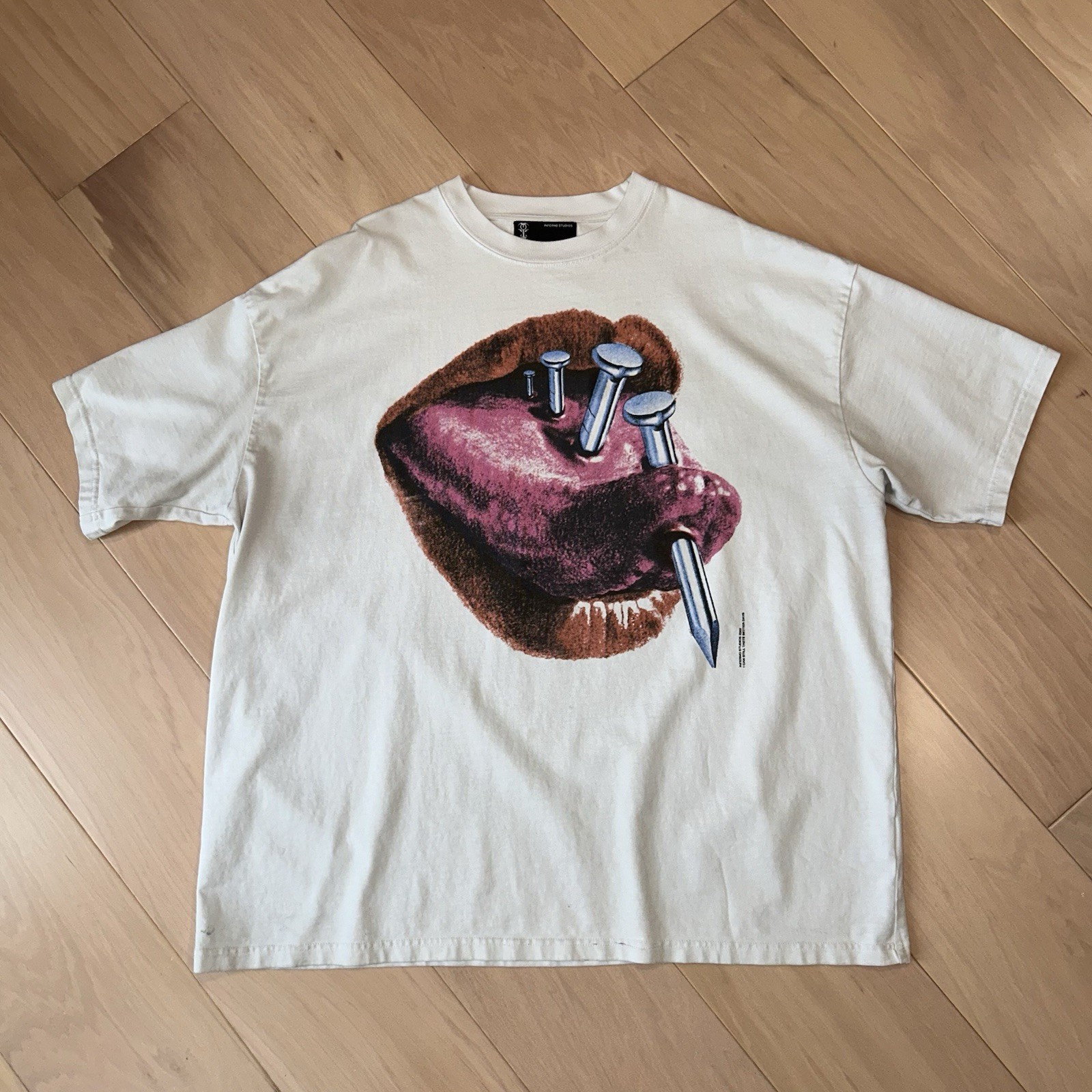Inferno Studios I Can Still Taste Better Days Tee Ivory Tee *Flaw Size 2XL