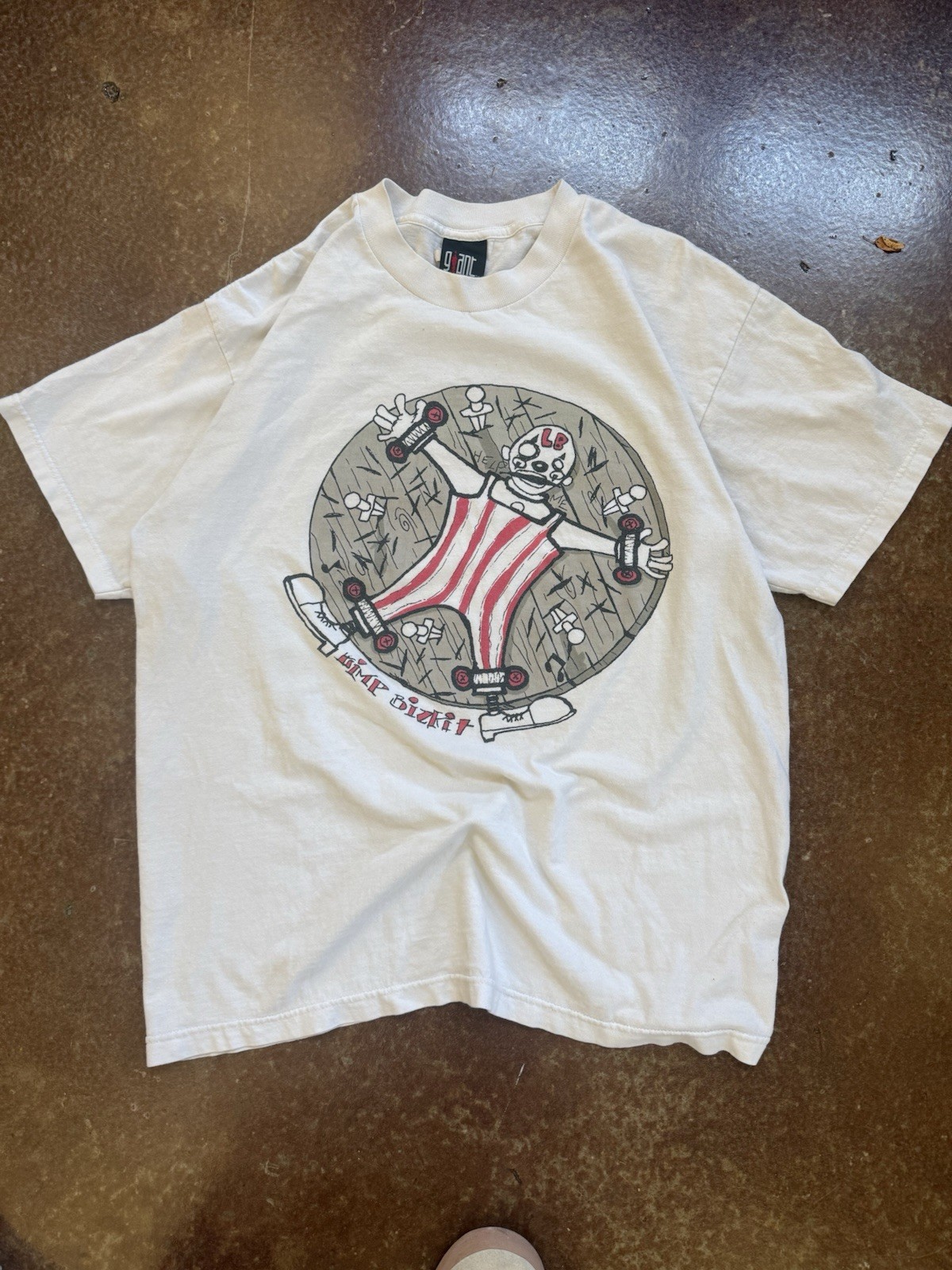 Vintage 90s Giant Limp Bizkit White Band Tee In Perfect Condition Size Large